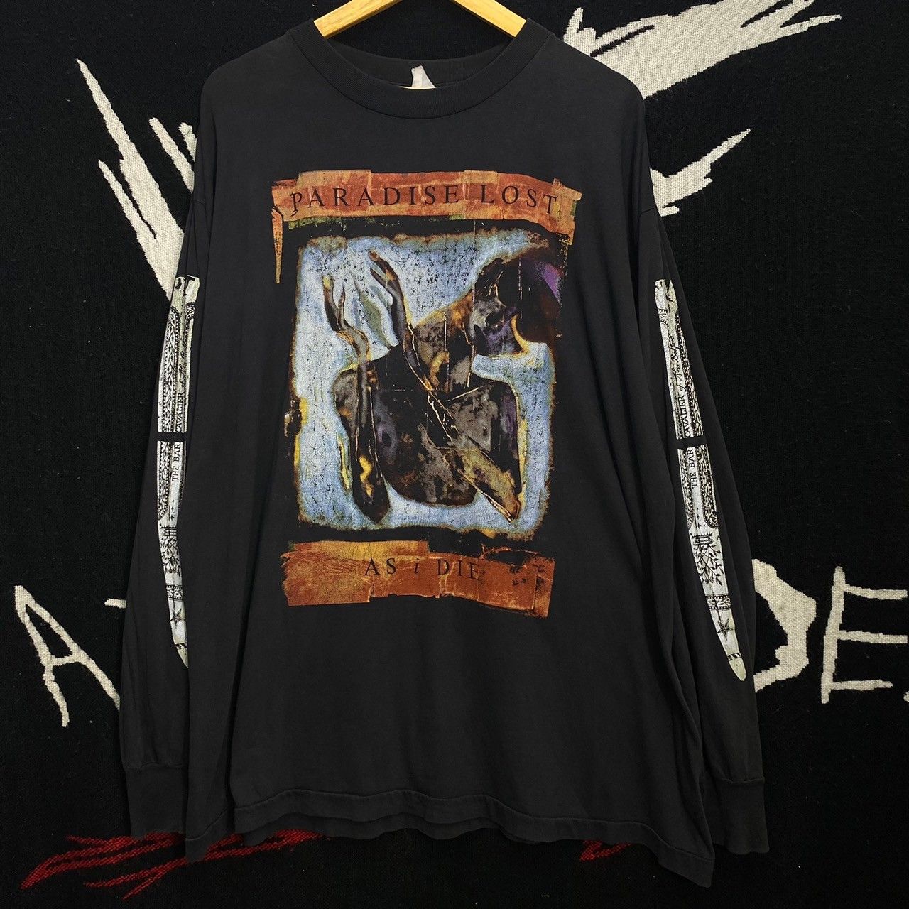 image of Band Tees x Rock Band Paradise Lost Vintage 1992 As I Die Album Promo Shirt in Black (Size 2XL)