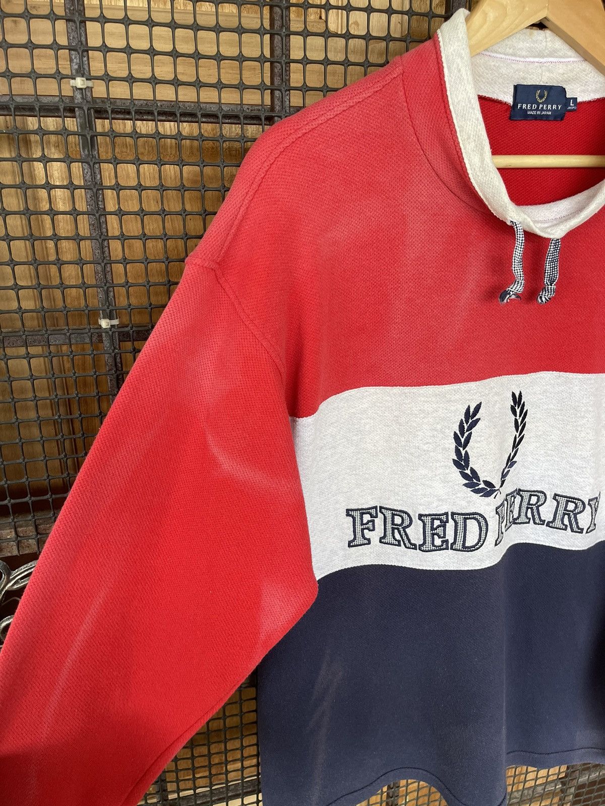 Fred Perry RAREST‼️Vintage90s🔥FRED PERRY🔥Embroidered Big logo Longsleeve Size US L / EU 52-54 / 3 - 5 Thumbnail