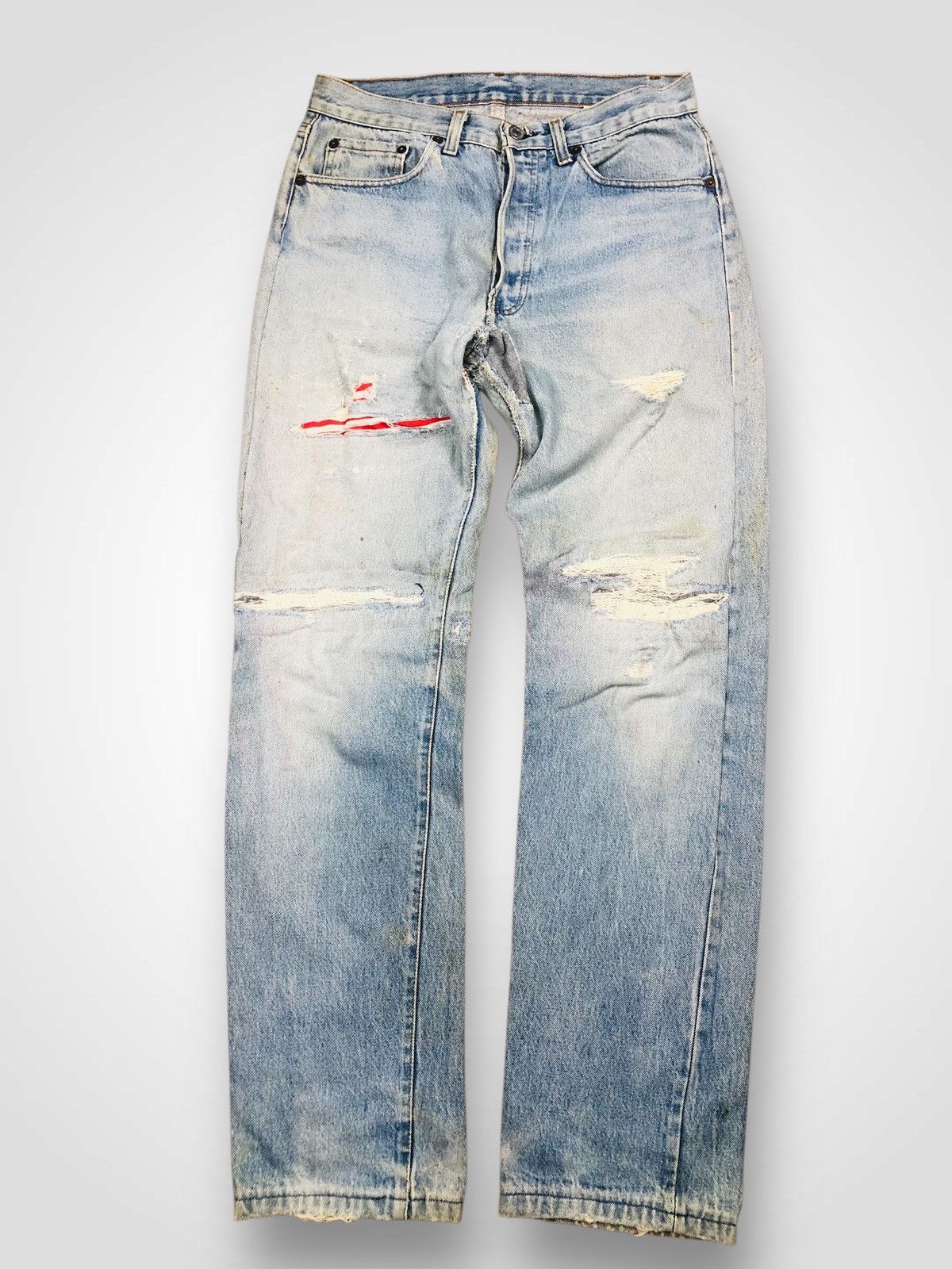 Levi's RARE VINTAGE Levi's 501 Custom Distressed Jeans (40) Size US 30 / EU 46 - 1 Thumbnail