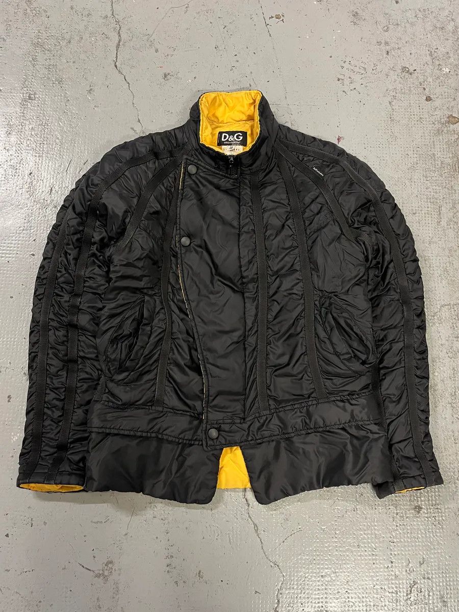 Dolce & Gabbana AW2003 Dolce & Gabbana Astro Black & Yellow Puffer Jacket Size US S / EU 44-46 / 1 - 1 Thumbnail