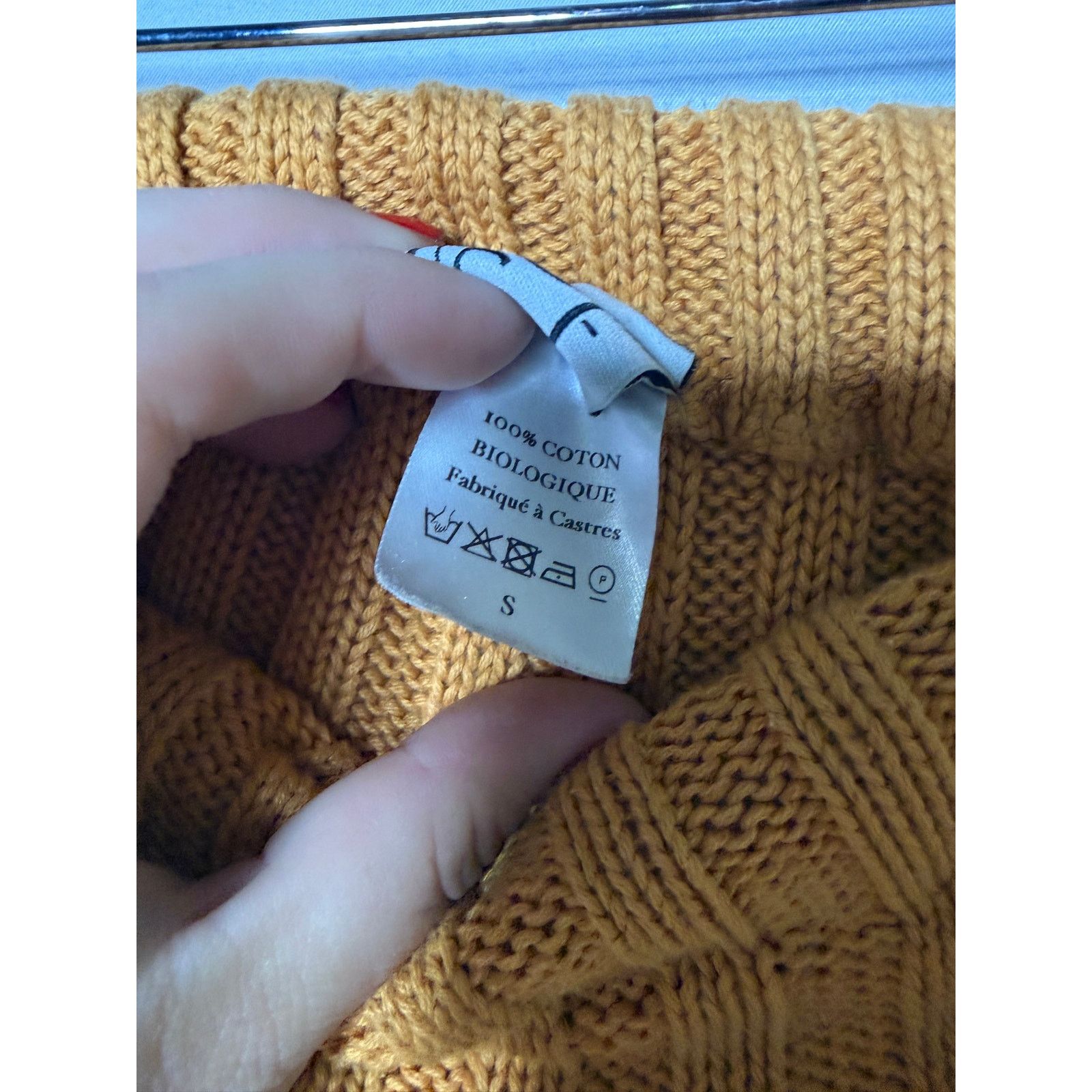 Baserange Baserange Orange 100% cotton knit ribbed high rise pants S Size 26" / US 2 / IT 38 - 4 Thumbnail