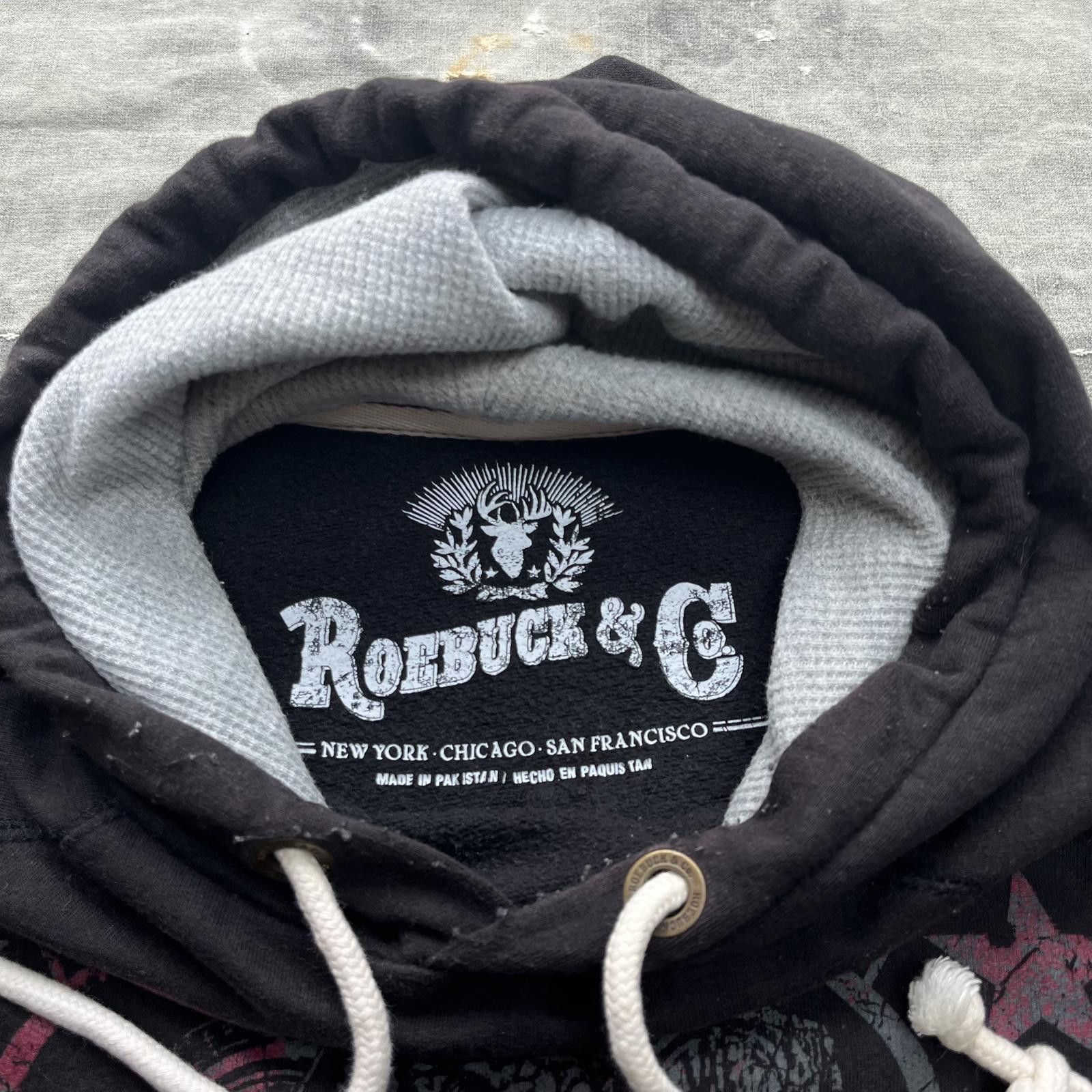 Vintage Vintage Y2K Roebuck & Co. Motorcycle Grunge Thermal Hoodie Size US M / EU 48-50 / 2 - 3 Thumbnail
