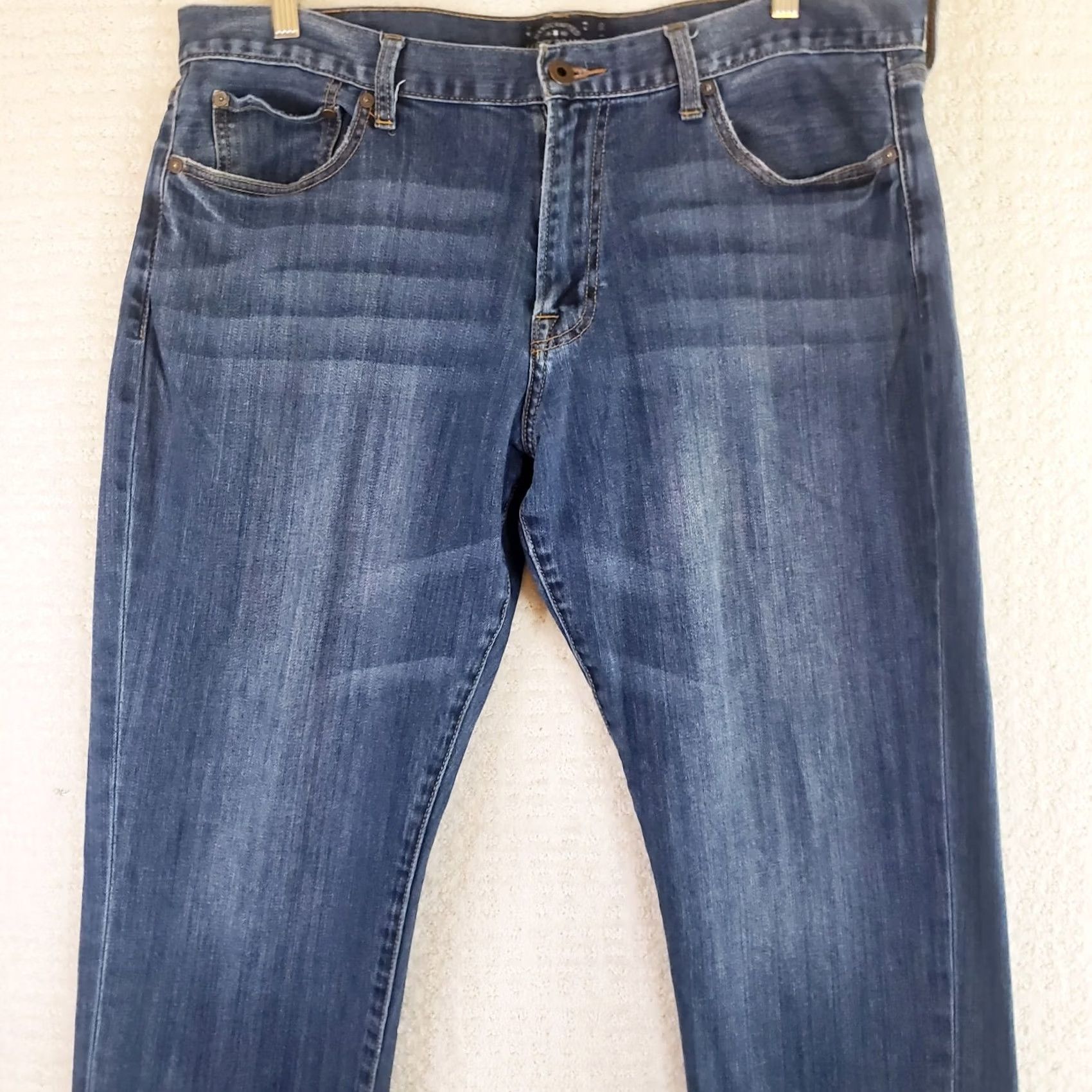 Lucky Brand Lucky Brand Men's 221 Original Straight Jeans Blue Wash Stretch Denim 38x30 Size US 38 / EU 54 - 2 Thumbnail