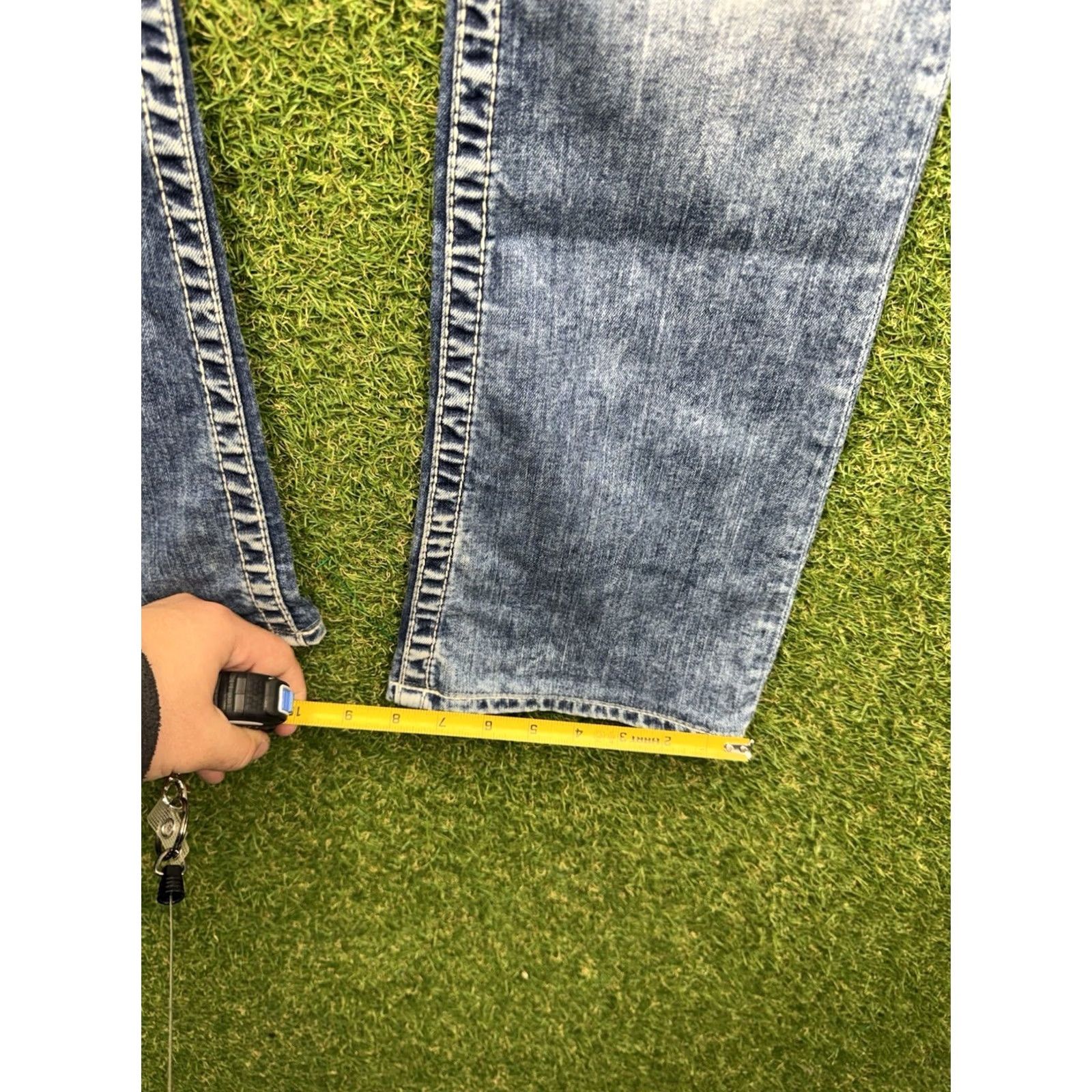 Vintage BIG STAR Liv Jeans Bootcut 25R Womens Blue Medium Wash Distressed Stretch 25x29 Jeans Women Bootcut Distressed Pockets Stars Vintage No N/A Size 42" / US 20 - 4 Thumbnail