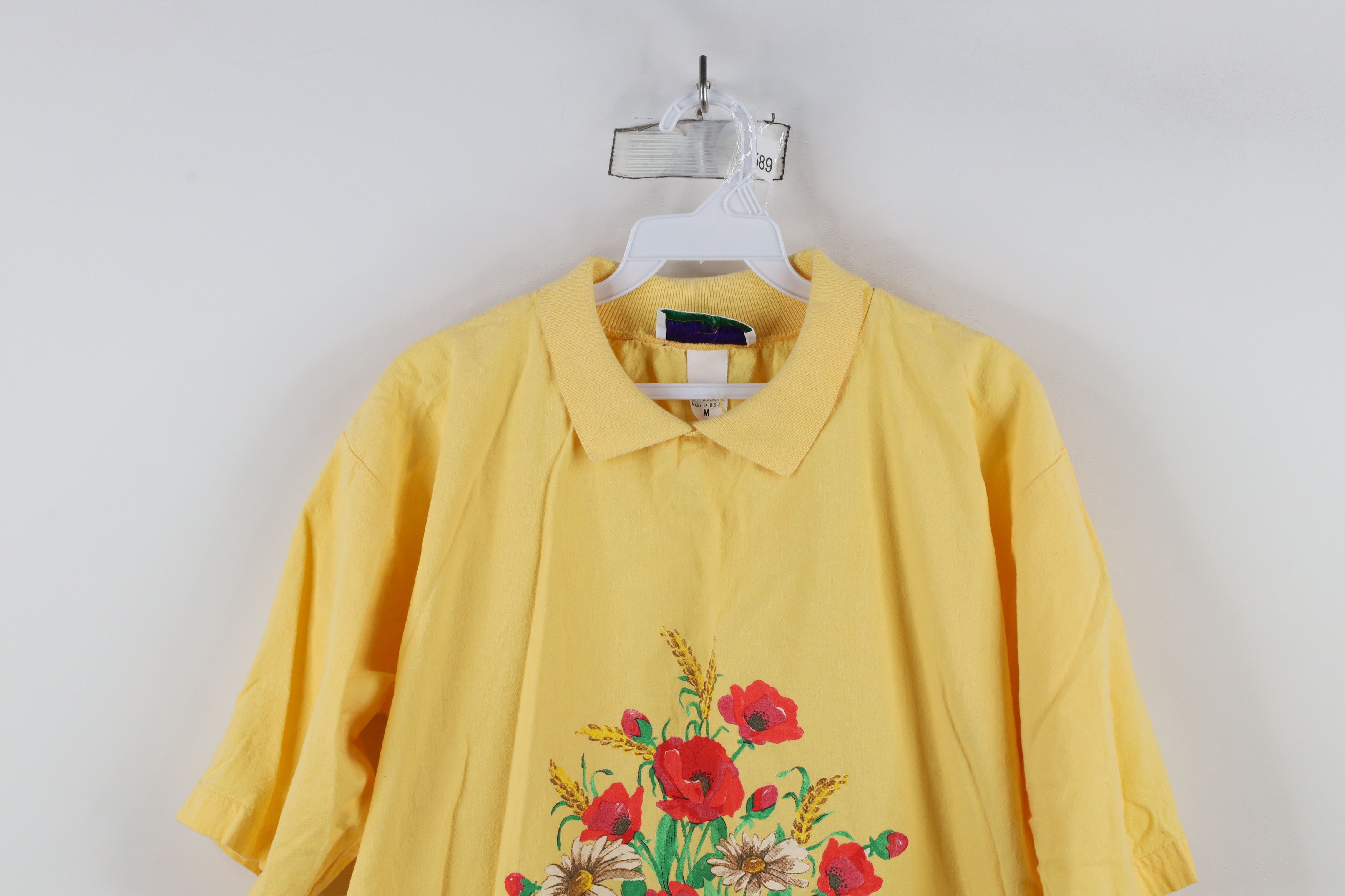 Vintage Vintage 90s Streetwear Nature Flower Collared Polo Shirt USA Size US M / EU 48-50 / 2 - 2 Thumbnail