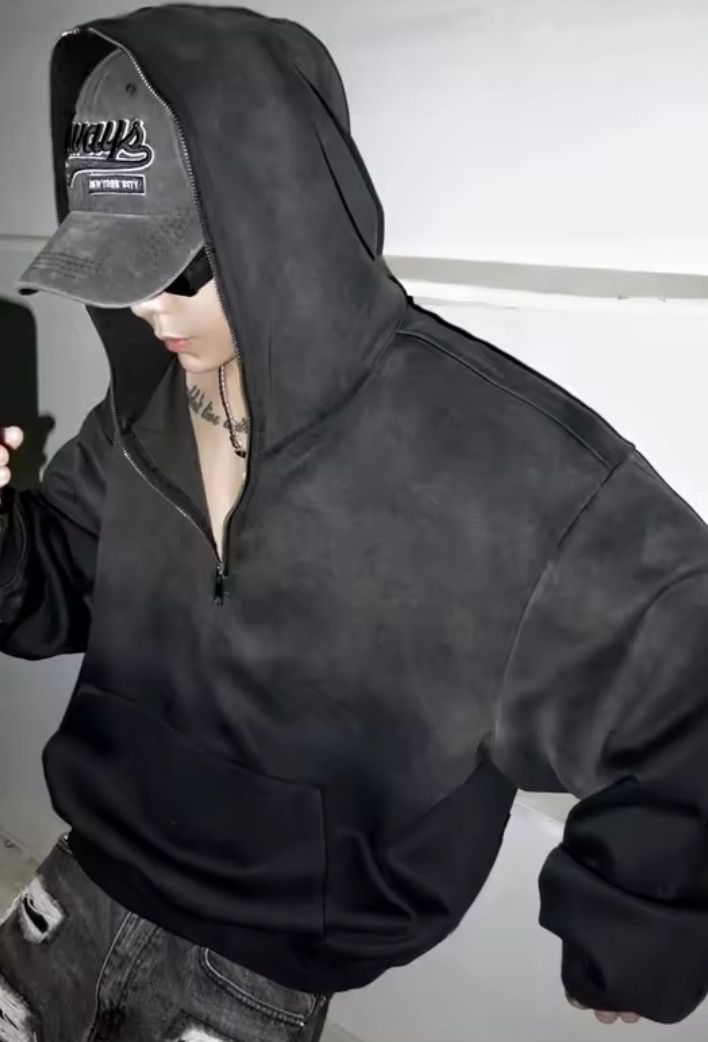 Japanese Brand Half Zipper Hoodie Vintage Gradient Pullover Sweater Size US L / EU 52-54 / 3 - 3 Thumbnail