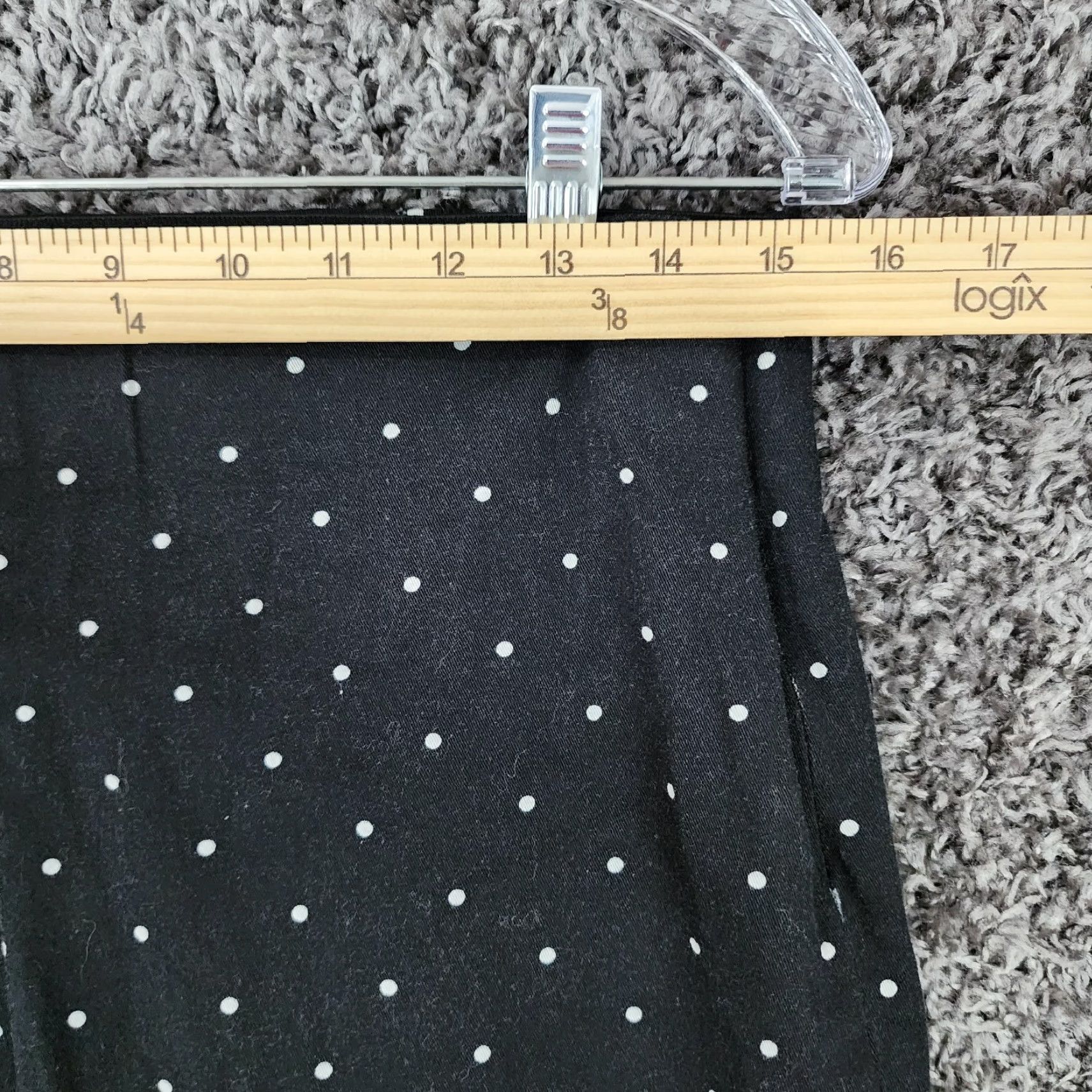 Old Navy Old Navy Dress Pants Womens Black Polka Dot Side Zip Elastic Waist Size 12 Size 34" / US 12 / IT 48 - 5 Thumbnail