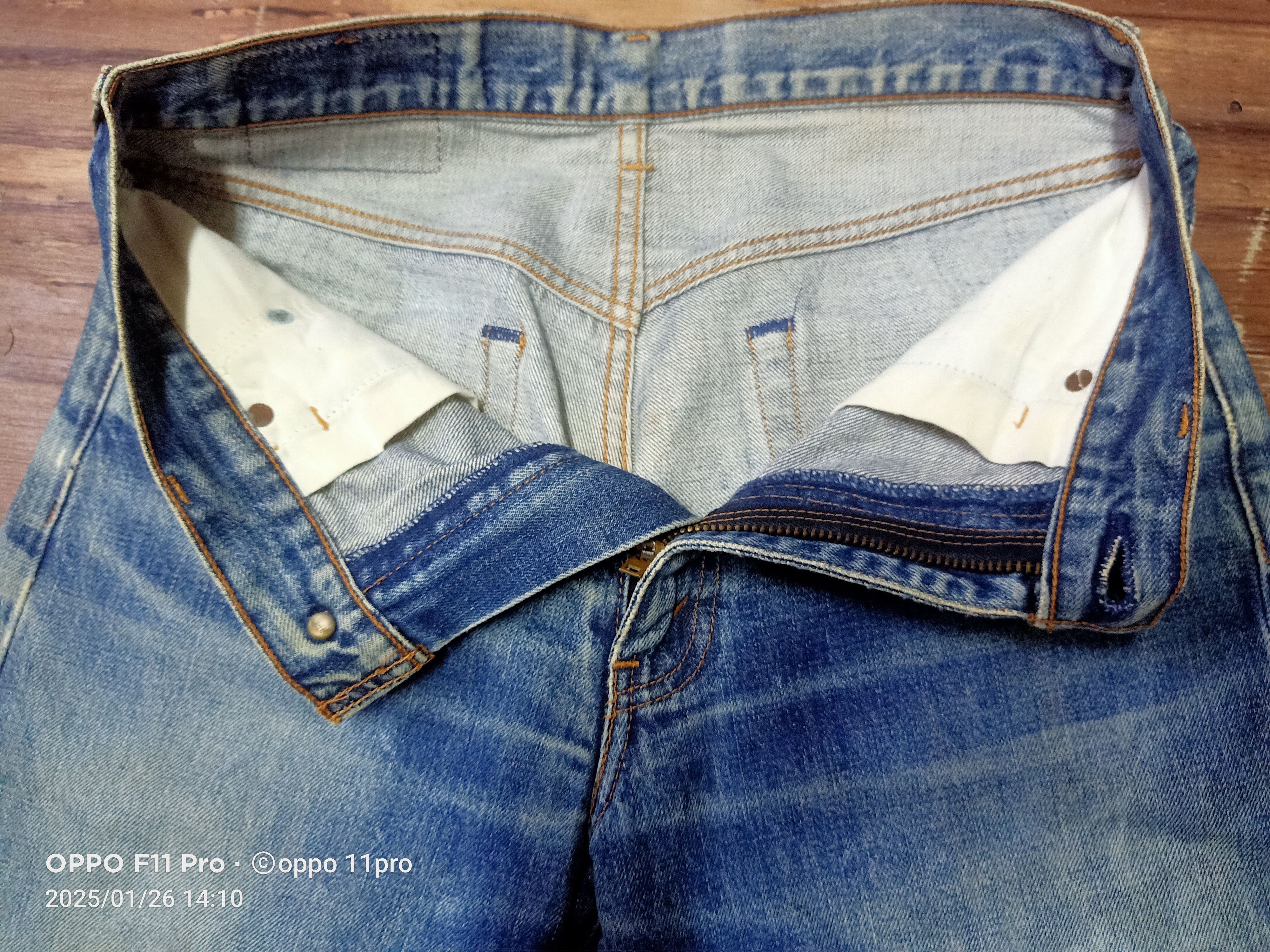 Levi's × Levi's Vintage Clothing Levis 502 Big E RedSelvedge SHORT Pants Distressdenim Size US 30 / EU 46 - 6 Thumbnail