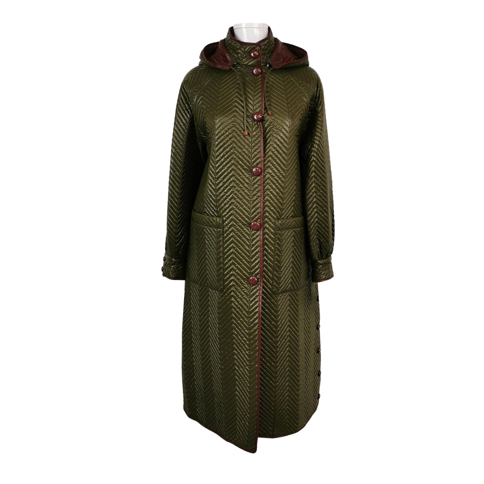 Gucci Gucci Chevron Quilted Reversible Hooded Coat Size 38 Size XS / US 0-2 / IT 36-38 - 1 Thumbnail