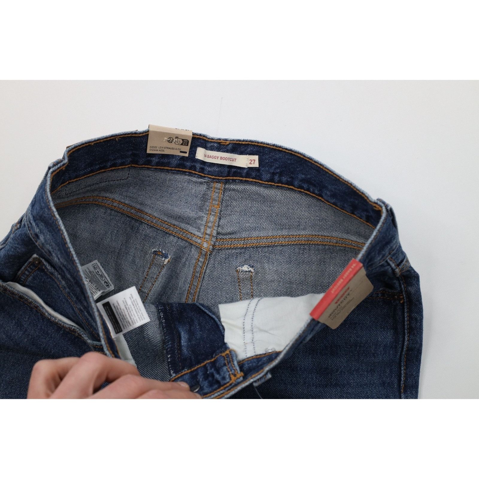 Levi's Deadstock New Levis 94 Baggy Bootcut Wide Leg Jeans Size 27" / US 4 / IT 40 - 8 Thumbnail