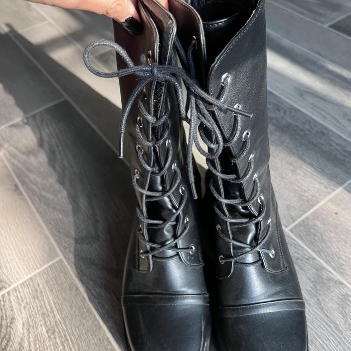 Shein Gothic platform combat boots | Grailed