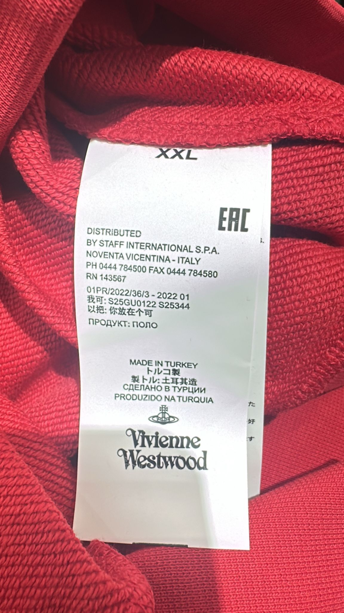 Vintage × Vivienne Westwood Vivienne Westwood Orb Logo Sweatshirt Red XXLarge Size US XXL / EU 58 / 5 - 5 Thumbnail