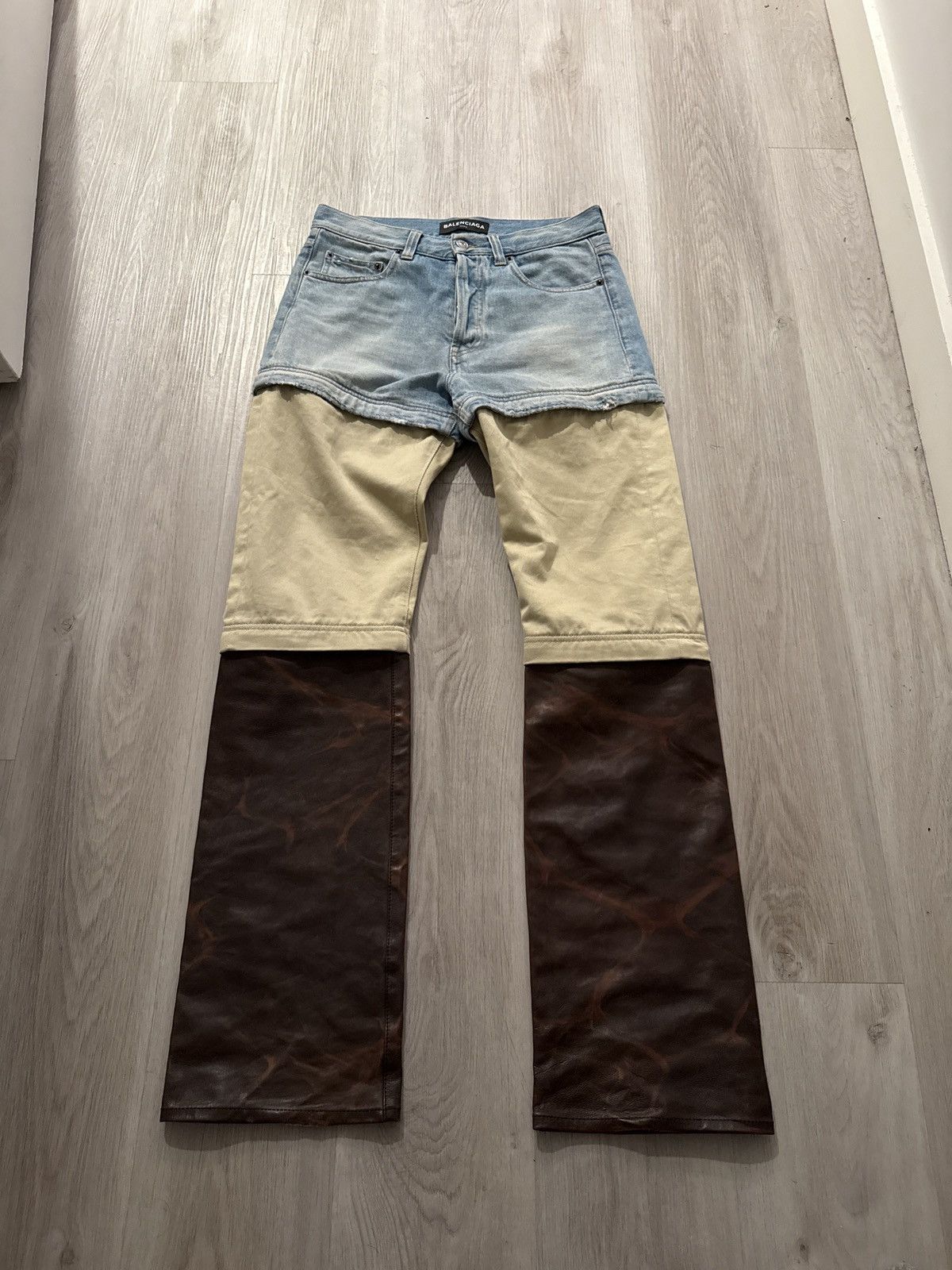 パンツ BALENCIAGA SS18 leather convertible Balenciaga SS18 Sample Leather Convertible Pants | Grailed