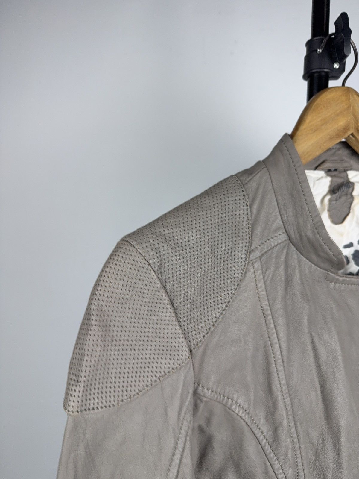 Leather Leather Biker Moto Punk Gipsy Jacket Beige Slim Moto Women S Size S / US 4 / IT 40 - 8 Thumbnail
