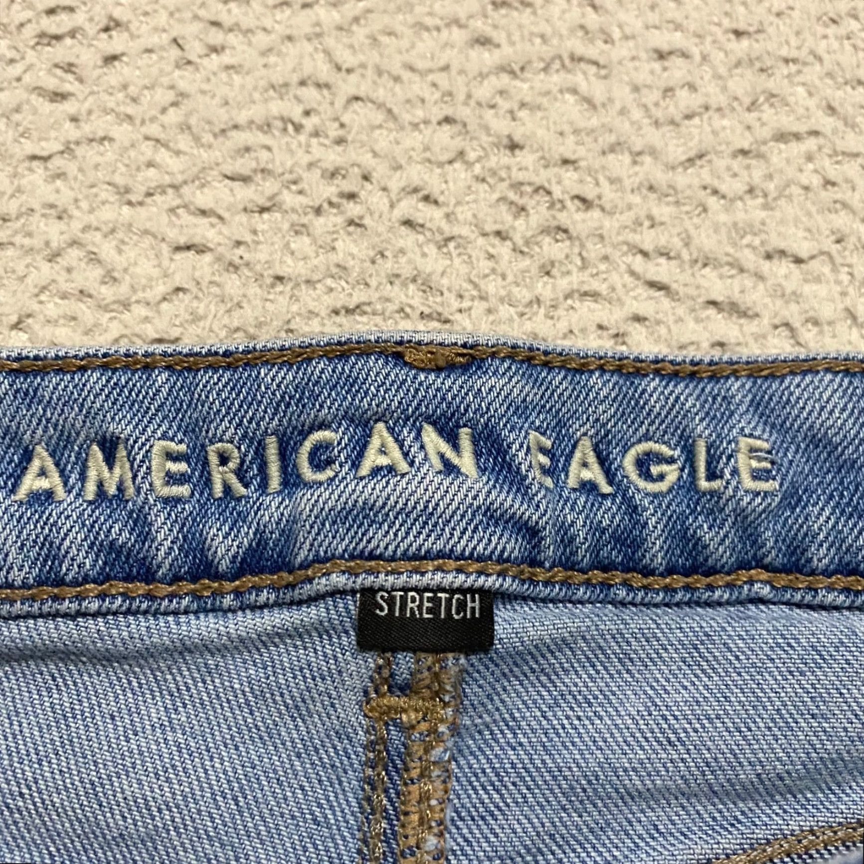 American Eagle Outfitters VINTAGE American Eagle Jeans Womens sz 2P Blue Denim Straight Distressed High Rise Mom Mens Girls Womens Size 42" / US 20 - 3 Thumbnail