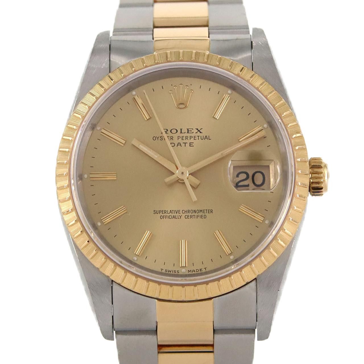 Rolex Rolex Rolex Oyster Perpetual Date Stainless Steel x Yellow Gold Metal Automatic 15223 DUTY FREE for USA Size ONE SIZE - 1 Thumbnail