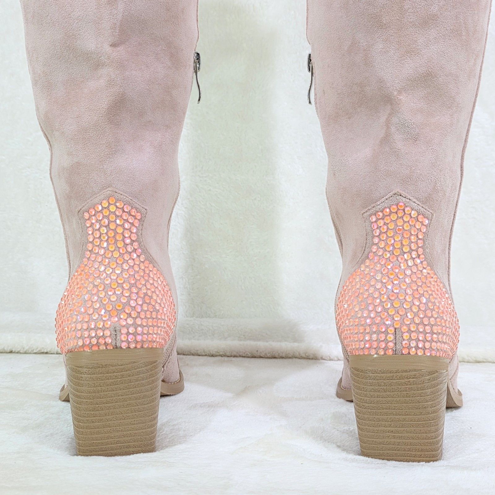 Other Primal Country Western Sexy Dusty Pink OTK Thigh Boots With Size US 8.5 / IT 38.5 - 7 Thumbnail