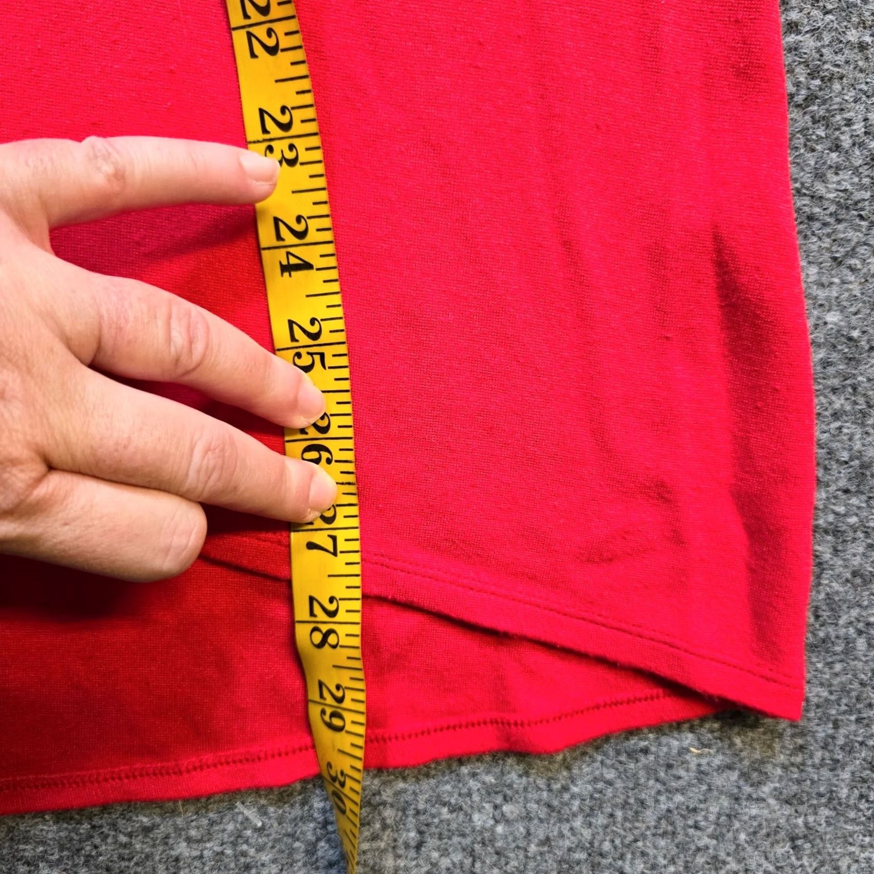 Vintage Chicos Blouse Shirt Women L Red Long Sleeve Tunic Jersey Knit Stretch Basic Casual Size L / US 10 / IT 46 - 6 Thumbnail