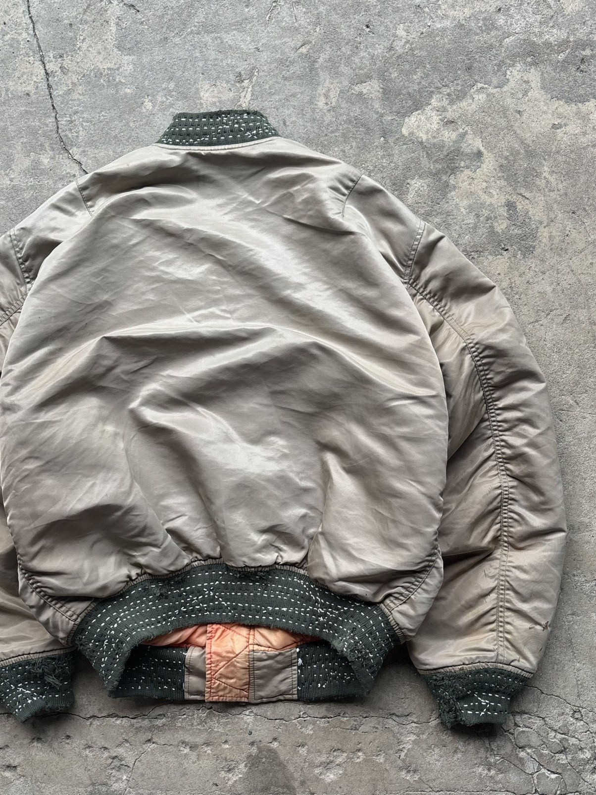 Other Distressed!! Sashiko MA-1 Bomber Flight Jacket 1 of 1 Size US XL / EU 56 / 4 - 7 Thumbnail