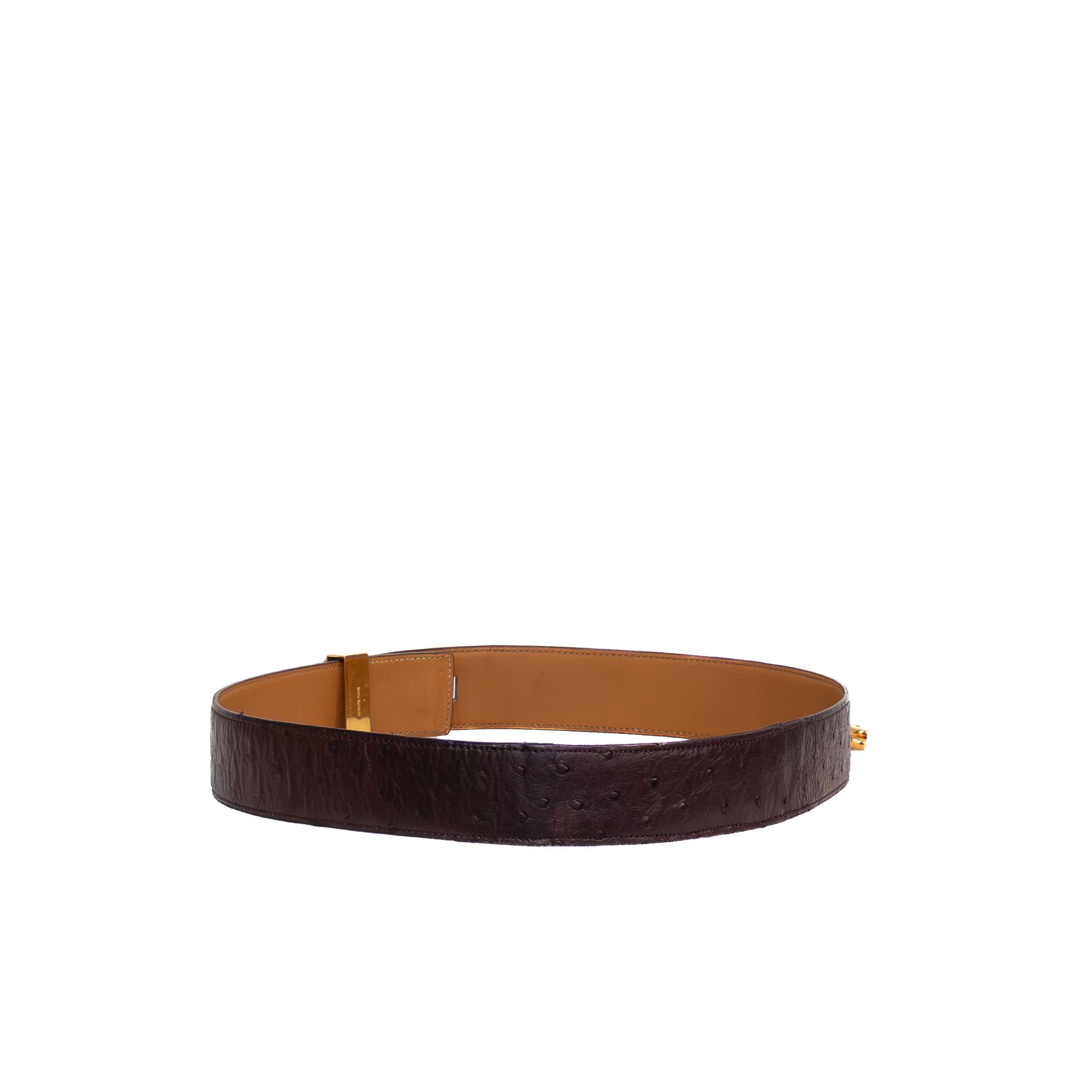 Hermes VTG 9000$ Hermès Collier de Chien Belt Ostrich Leather Size ONE SIZE - 3 Thumbnail