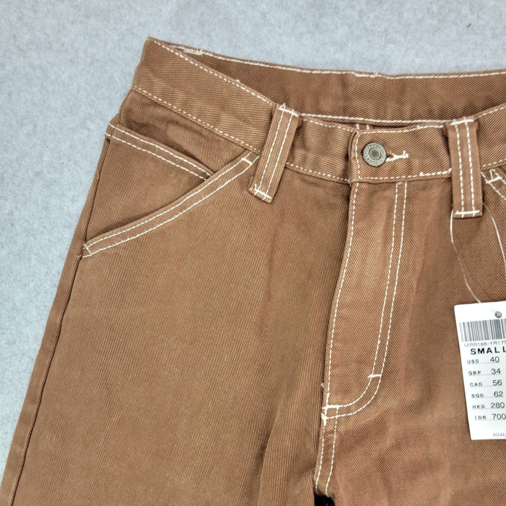 Vintage VINTAGE J Galt Pants Mens Small Brown Carpenter Workwear Hammer Loop Straight Leg Size US 29 - 4 Thumbnail