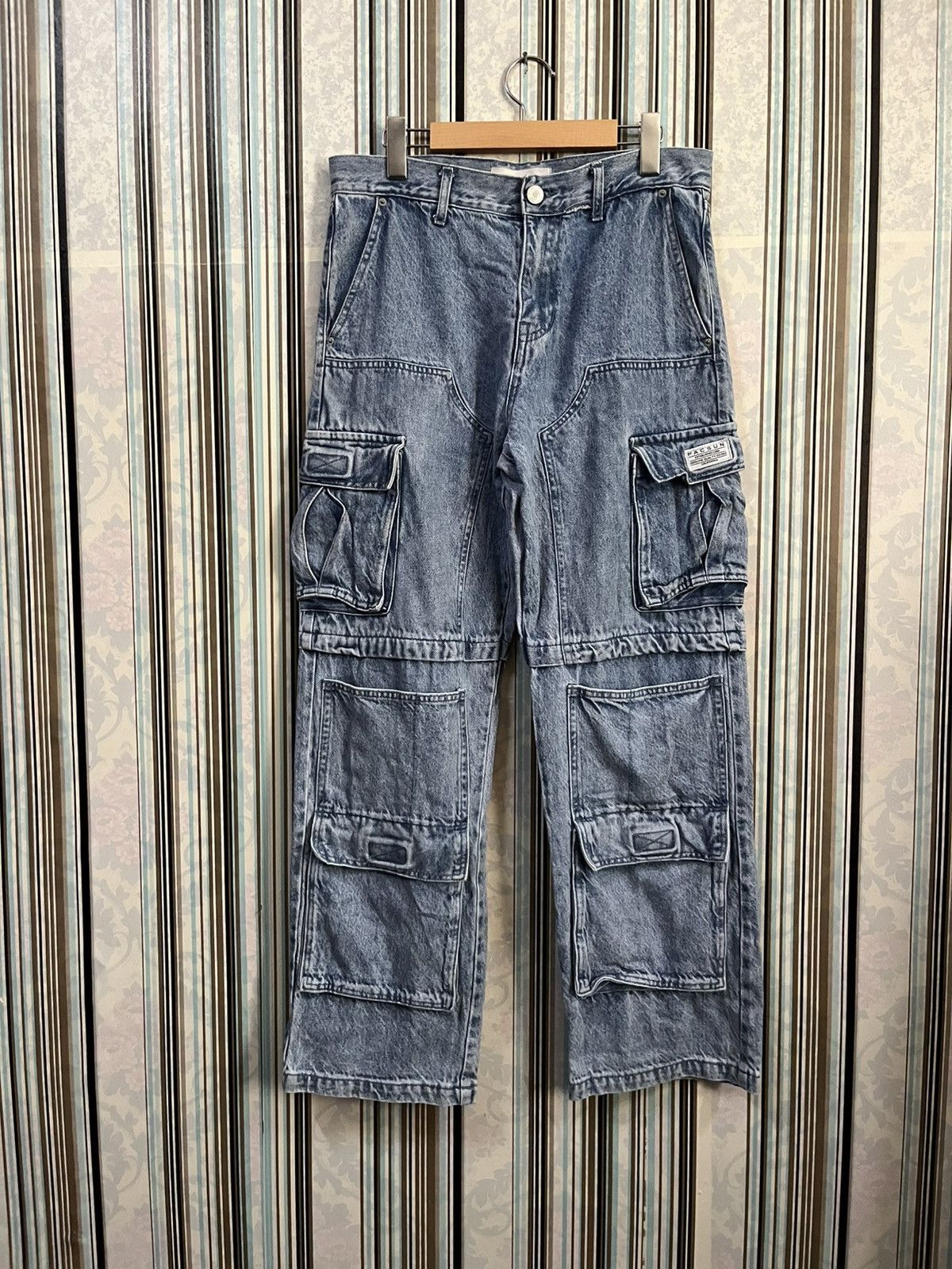 Pacsun 1990s Pacific Sunwear cargo baggy multi pocket #I Size US 30 / EU 46 - 1 Thumbnail