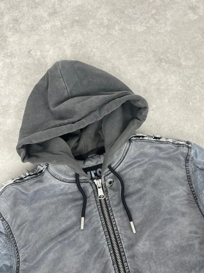 Diesel Diesel Grey Aero Hooded Bomber Jacket Size US S / EU 44-46 / 1 - 5 Thumbnail