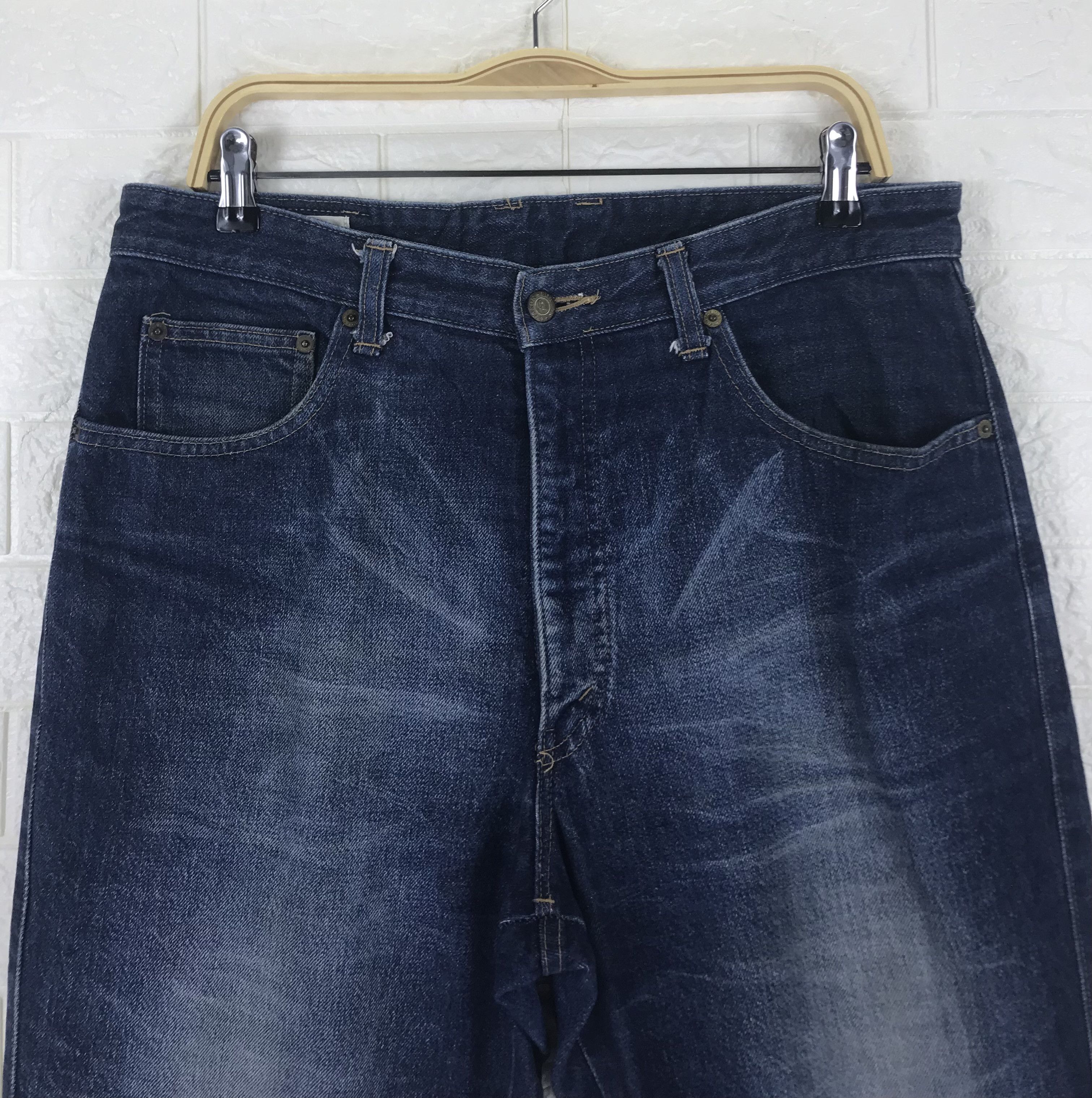 Vintage Vintage Bobson Straight Cut Blue Jeans Size US 35 - 2 Thumbnail