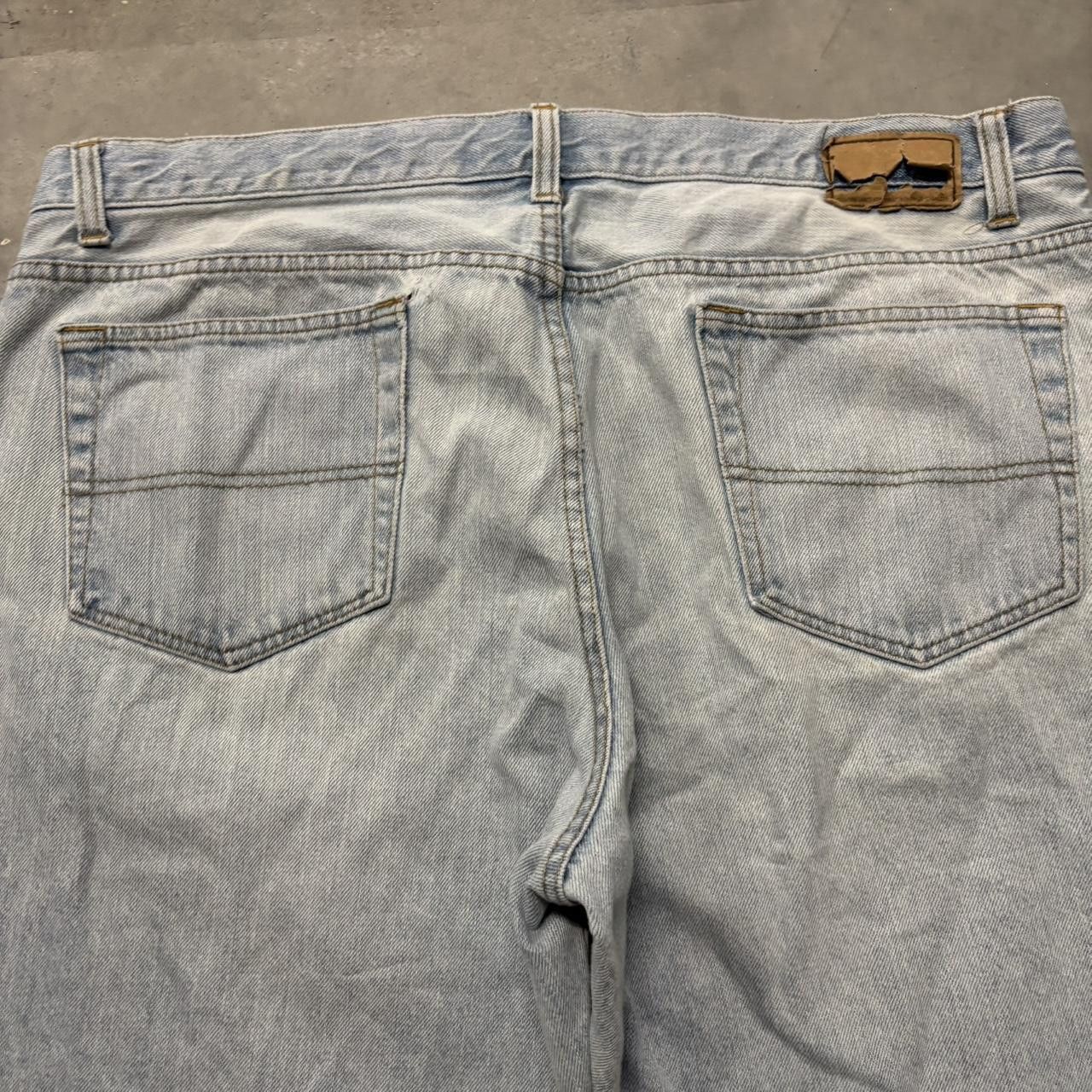 Japanese Brand × Vintage Crazy Vintage Y2K/2000s Baggy Light Wash Skater Denim Jeans! Size US 40 / EU 56 - 7 Thumbnail
