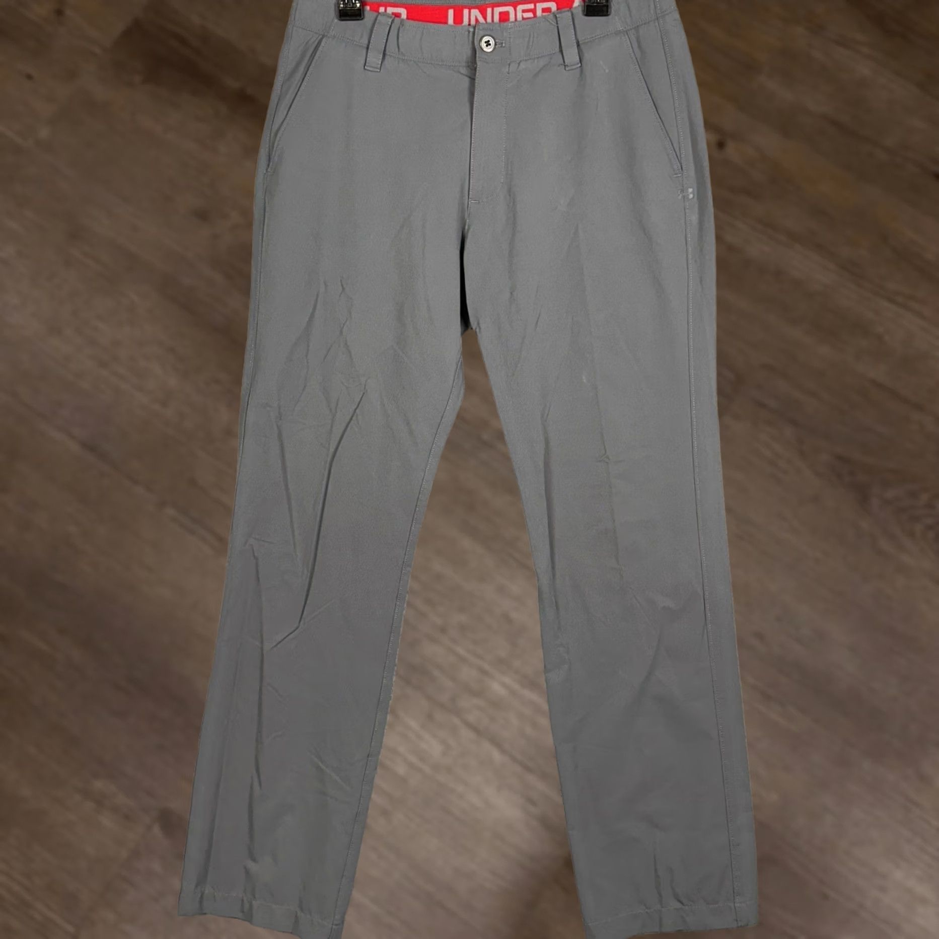 Under Armour Under Armour Pants Mens 34X32 Grey Golf Loose Fit Chinos Performance Flat Front Size US 34 / EU 50 - 1 Thumbnail