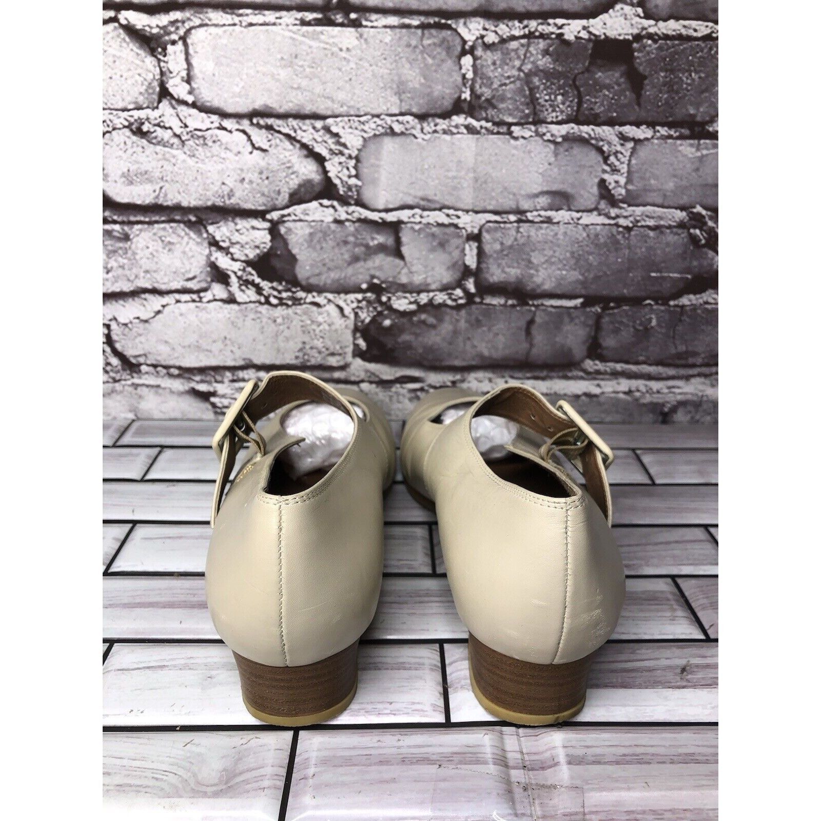 Beautiful Ful BeautiFeel Ivory Cream Leather Mary Jane Strap Pumps Shoes W Size US 9 / IT 39 - 4 Thumbnail