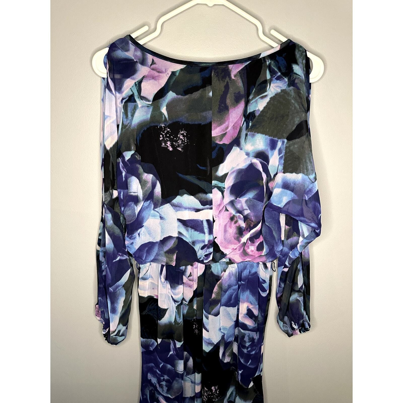 Vince Camuto Vince Camuto Floral Sheer Lined Chiffon Maxi Dress Women 2 Size XS / US 0-2 / IT 36-38 - 7 Thumbnail