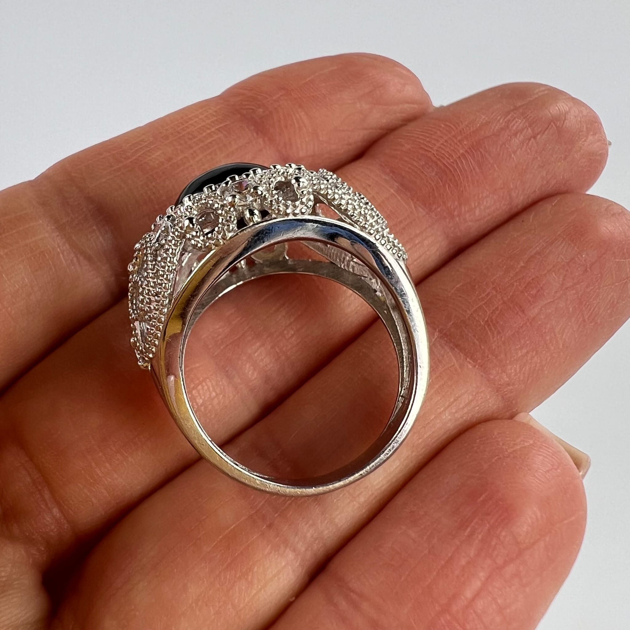 Sterling Silver Vintage Sterling silver 925 Ring Jewelry Size 7 Size ONE SIZE - 4 Thumbnail