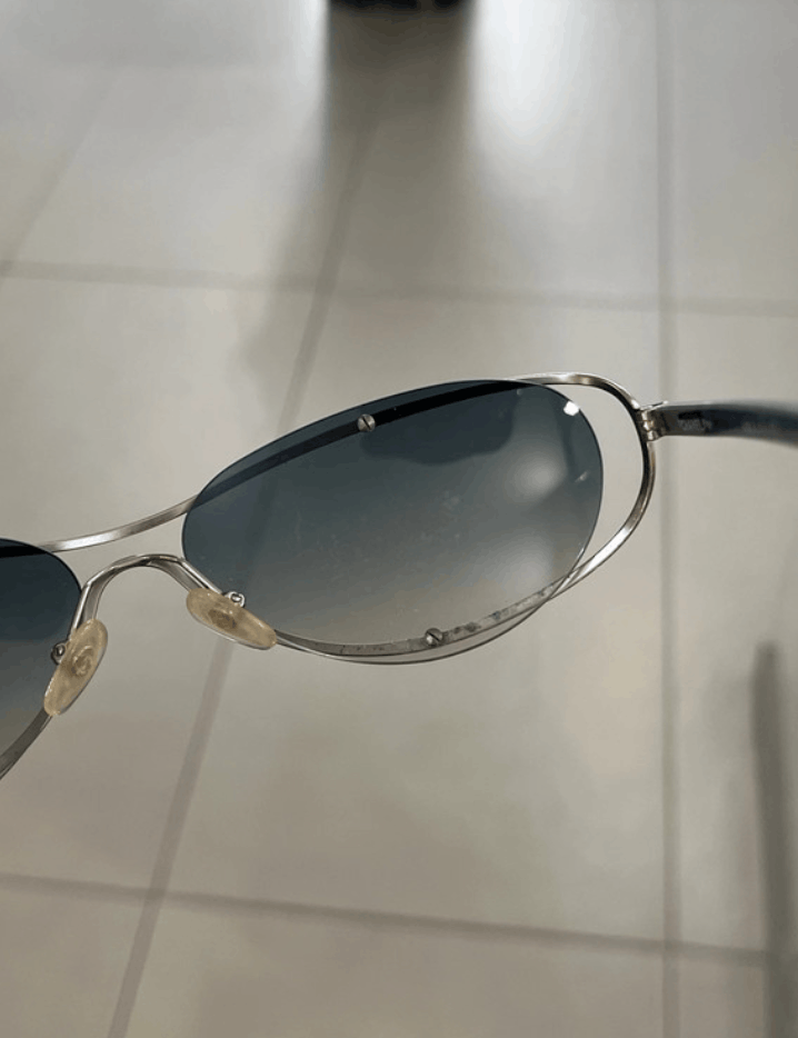 Chanel Chanel Sunglasses 4020 Rhinestone Logo 4017Rimless Vintage Size ONE SIZE - 8 Thumbnail