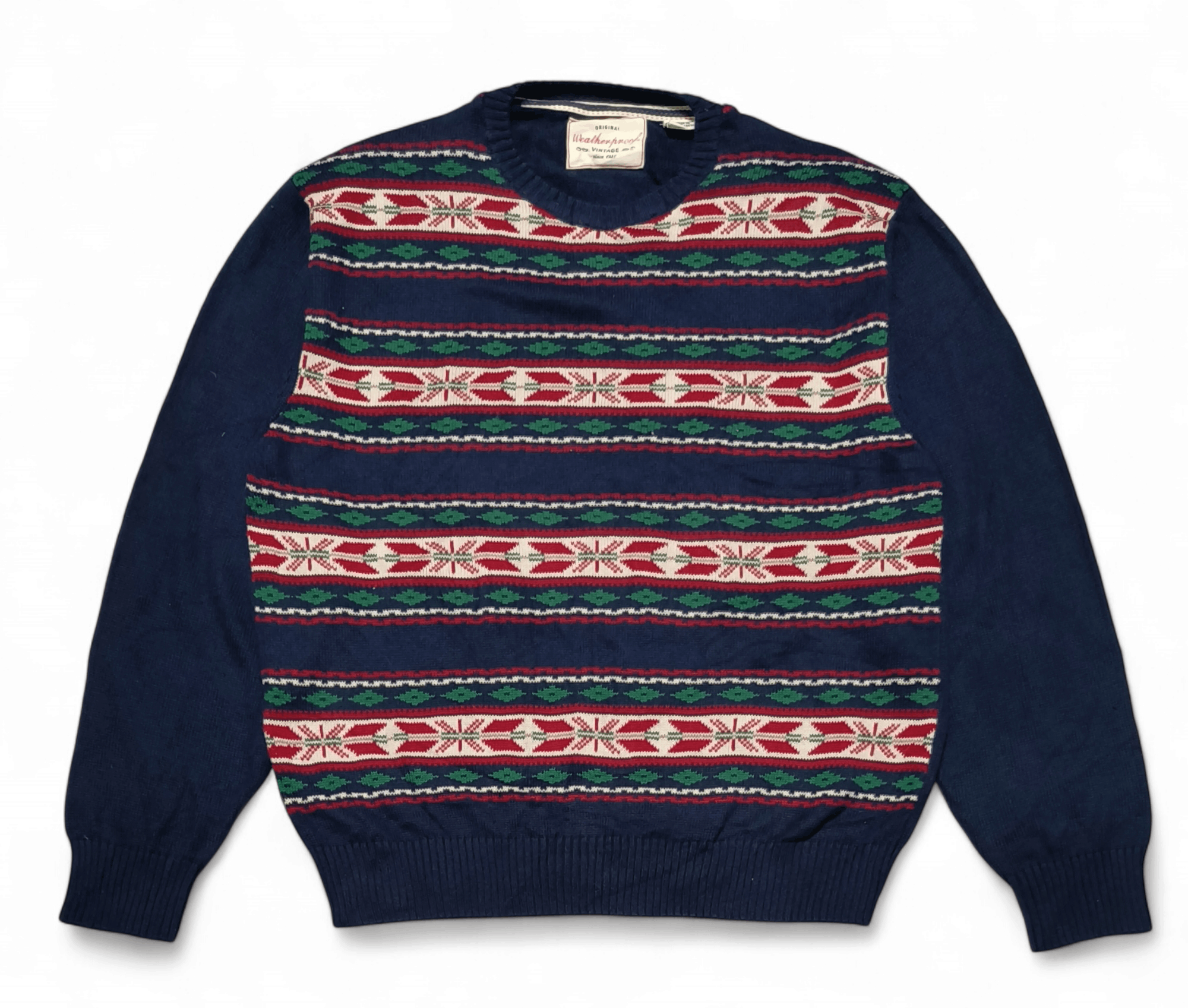 Other WEATHERPROOF Ethnic Striped Motifs Knit Crewneck Sweater Size US XL / EU 56 / 4 - 2 Thumbnail