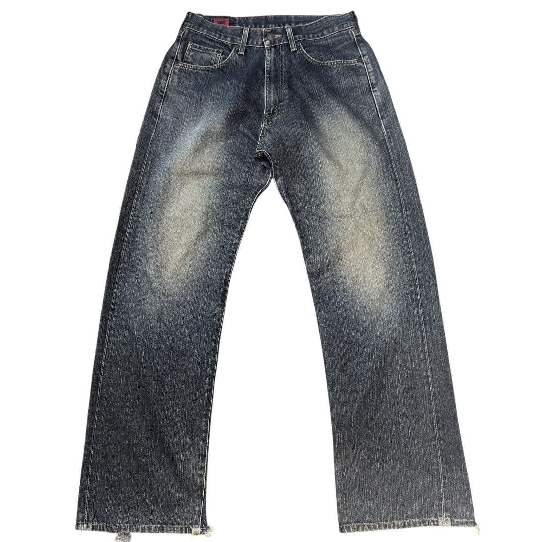Edwin 🇯🇵 Vintage 90s Japanese Edwin 503 Rusty Destroyed Denim Size US 31 - 1 Thumbnail