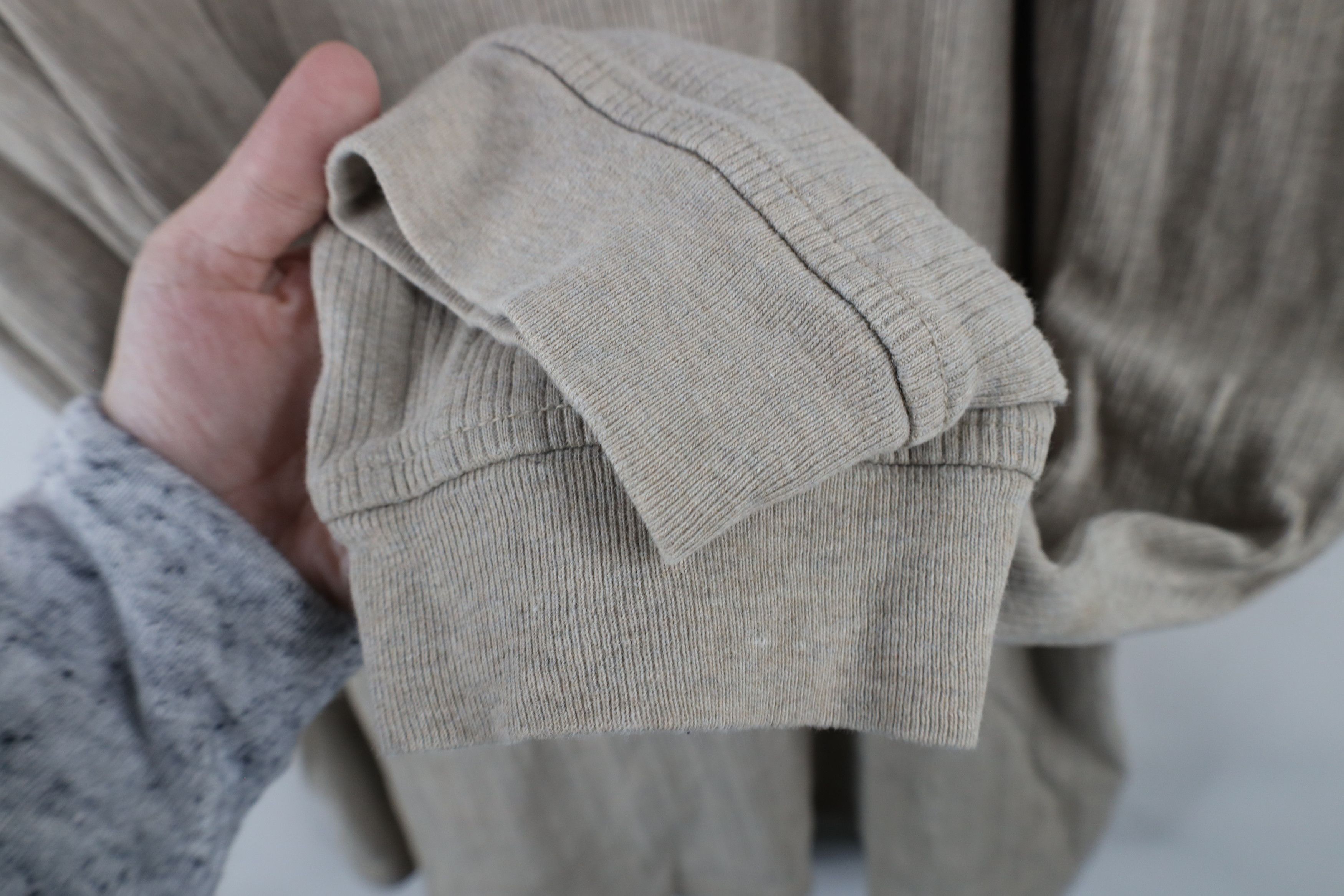 Vintage Vintage 90s Streetwear Ribbed Long Sleeve Henley T-Shirt Size US XL / EU 56 / 4 - 7 Thumbnail
