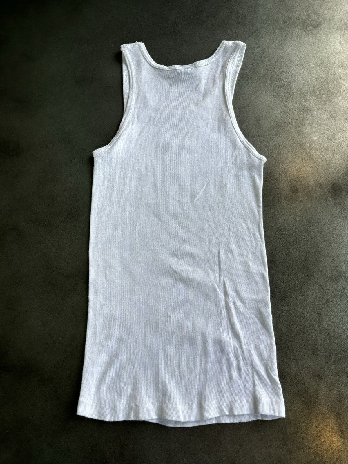 Vintage 1980s Vintage Tank Top 80s Blank Undershirt Wifebeater White Size US S / EU 44-46 / 1 - 4 Thumbnail