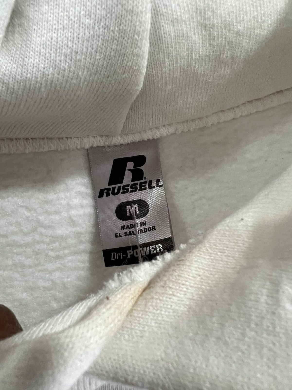 Vintage Vintage Russell Athletic Blank Hoodie Sweater white Size US M / EU 48-50 / 2 - 3 Thumbnail