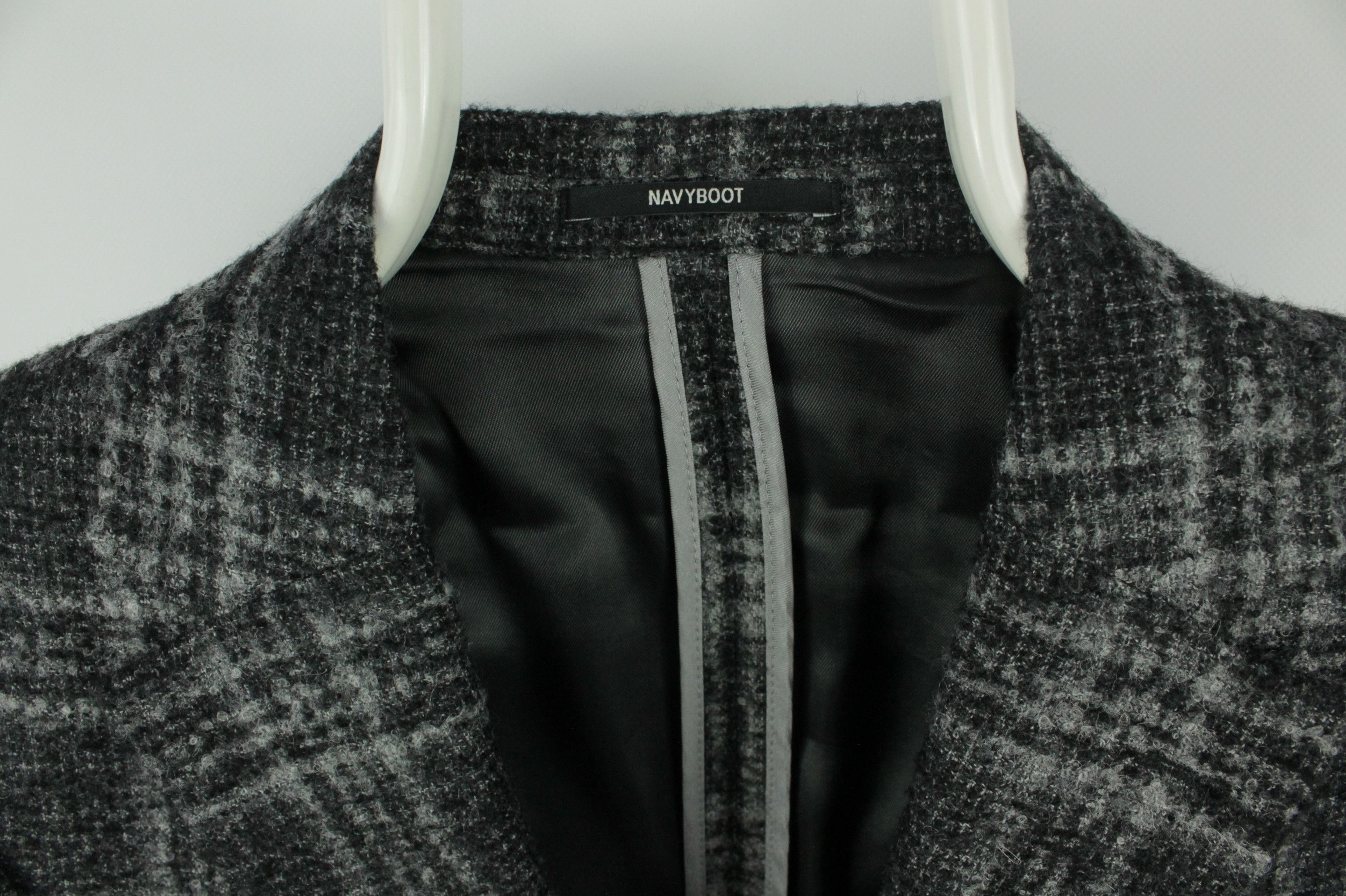 NAVYBOOT NAVYBOOT Loro Piana Suri Alpaca Gray Check Sport Coat Size US L / EU 52-54 / 3 - 3 Thumbnail