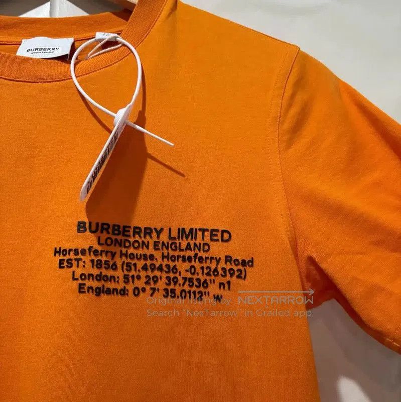 Burberry Burberry Orange Short Sleeve T-Shirt for Women. Size XS / US 0-2 / IT 36-38 - 5 Thumbnail