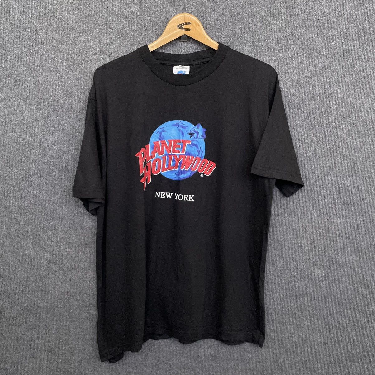 Planet Hollywood × Vintage 1990s Planet Hollywood New York Promo T Shirt Size US XL / EU 56 / 4 - 1 Thumbnail