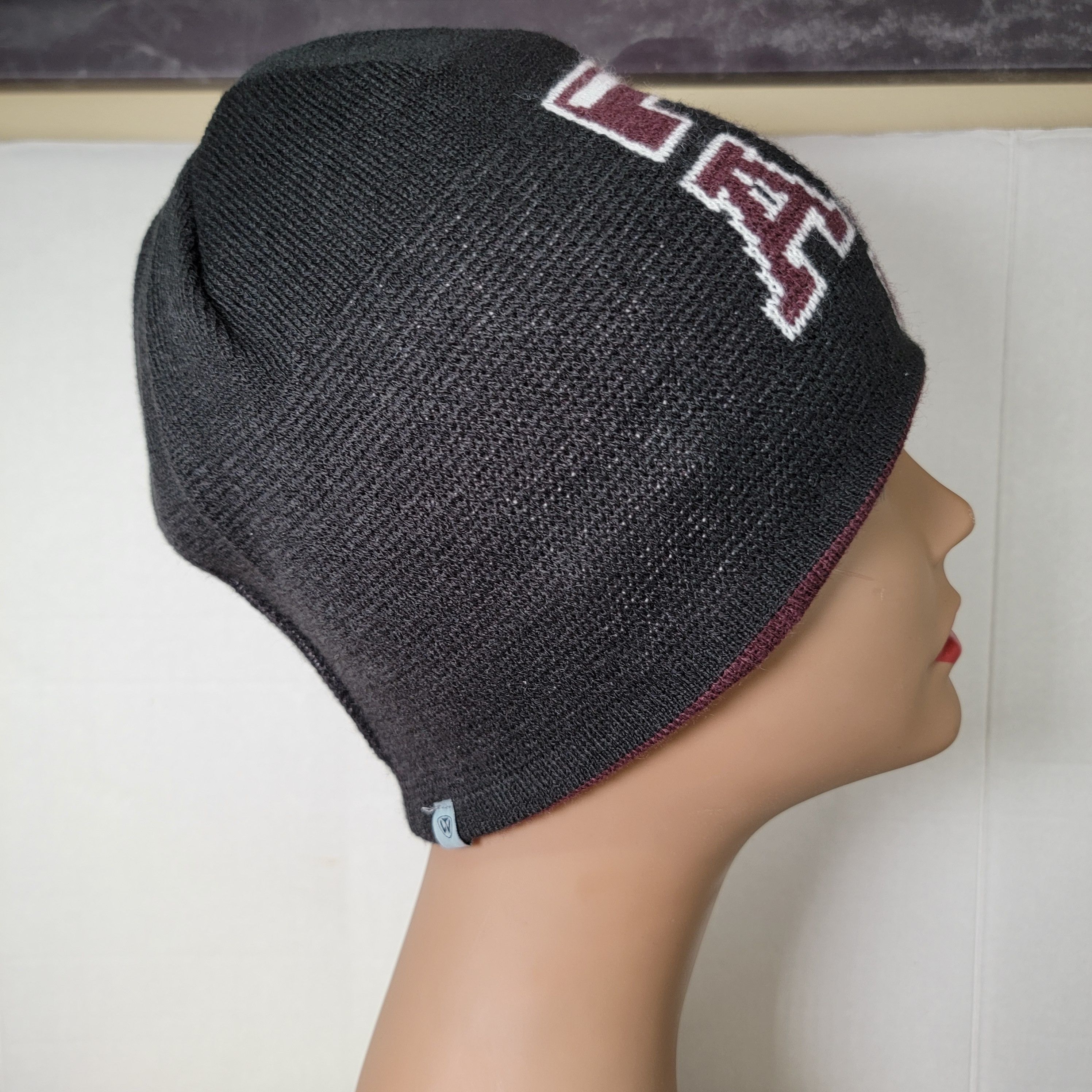 Other Texas A&M Aggies Reversable Black/Stripe Knit Unisex Beanie Size ONE SIZE - 9 Thumbnail