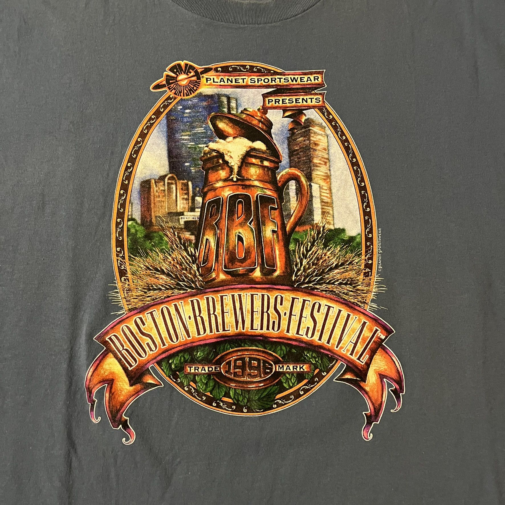 Vintage VTG 90s Boston Brewers Festival '96 Trademark Tee Size US XL / EU 56 / 4 - 4 Thumbnail