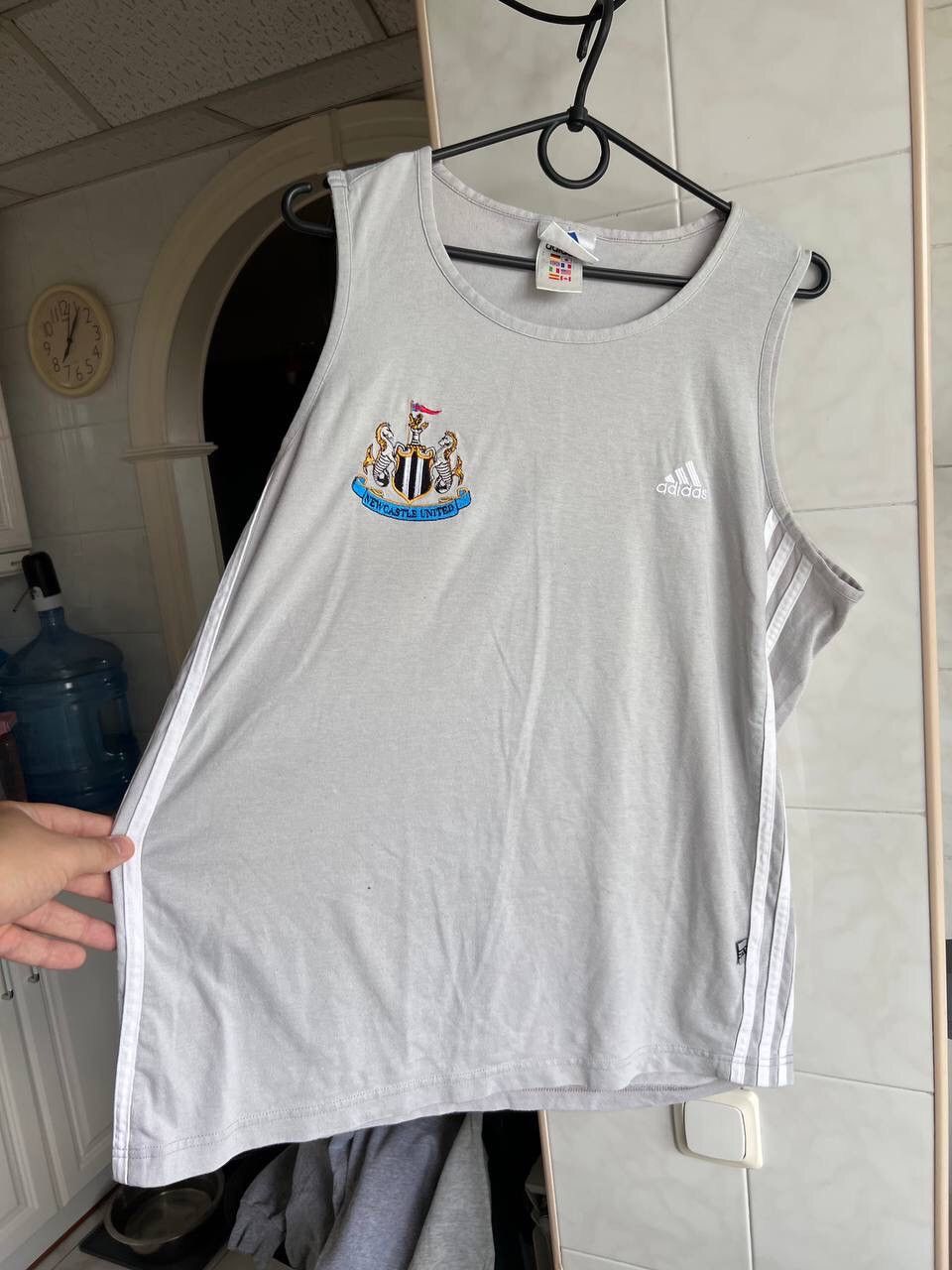 Vintage Vintage Adidas 99/00 Newcastle United Soccer Tank Top Tee Size US L / EU 52-54 / 3 - 11 Thumbnail