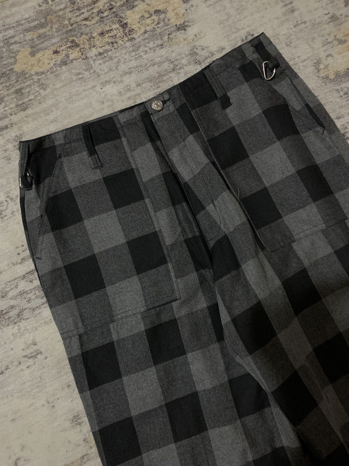 If Six Was Nine MAD Punk Plaid Tartan Japan Bondage Zipper Inspired Pants Size US 31 - 3 Thumbnail