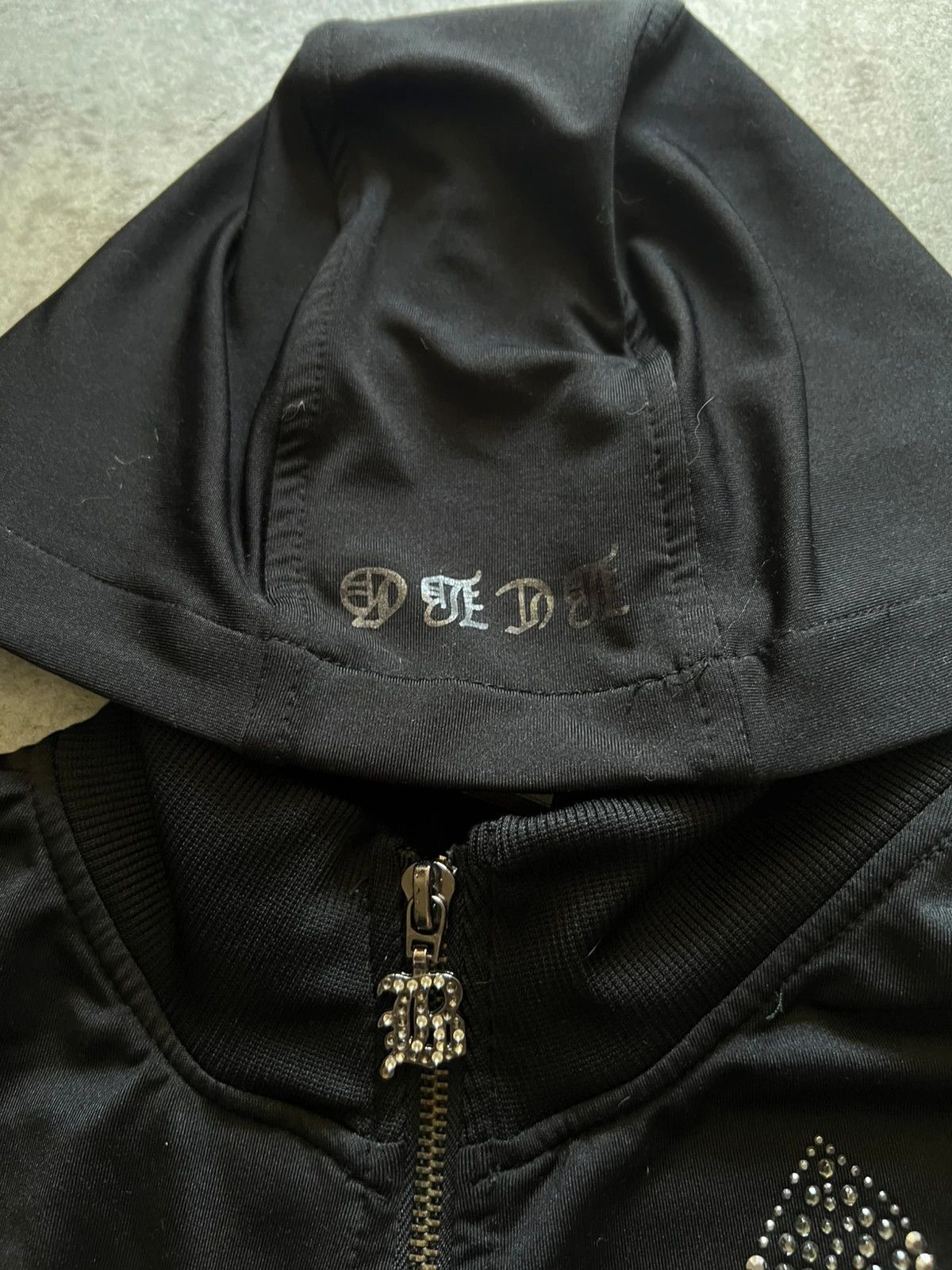 Vintage bcbgmaxazria black avant garde hoodie with crystals goth Size M / US 6-8 / IT 42-44 - 6 Thumbnail