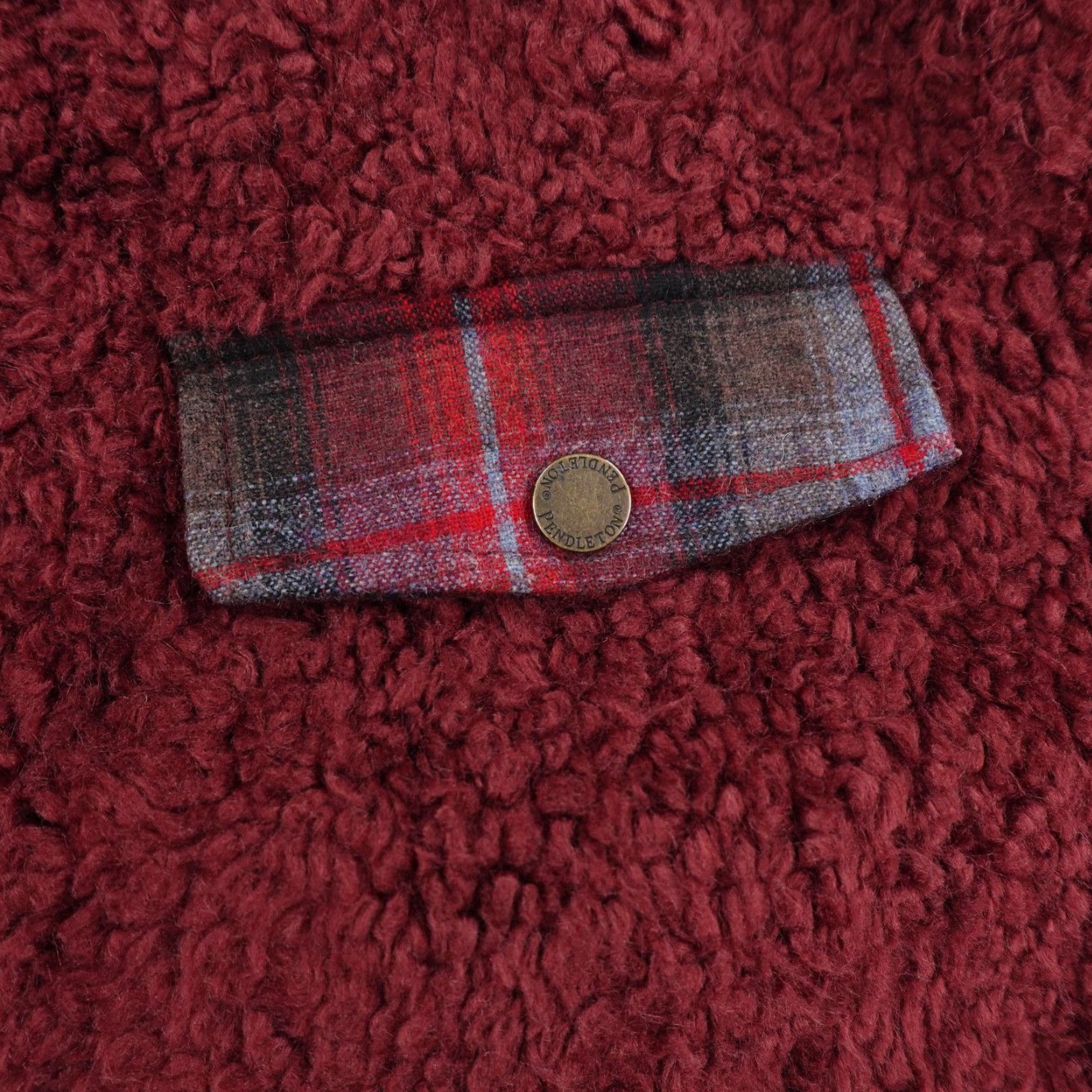 Pendleton Pendleton Jacket Womens Medium Red Coat Sherpa Fleece Full Zip Lined Deep Pile Size M / US 6-8 / IT 42-44 - 3 Thumbnail