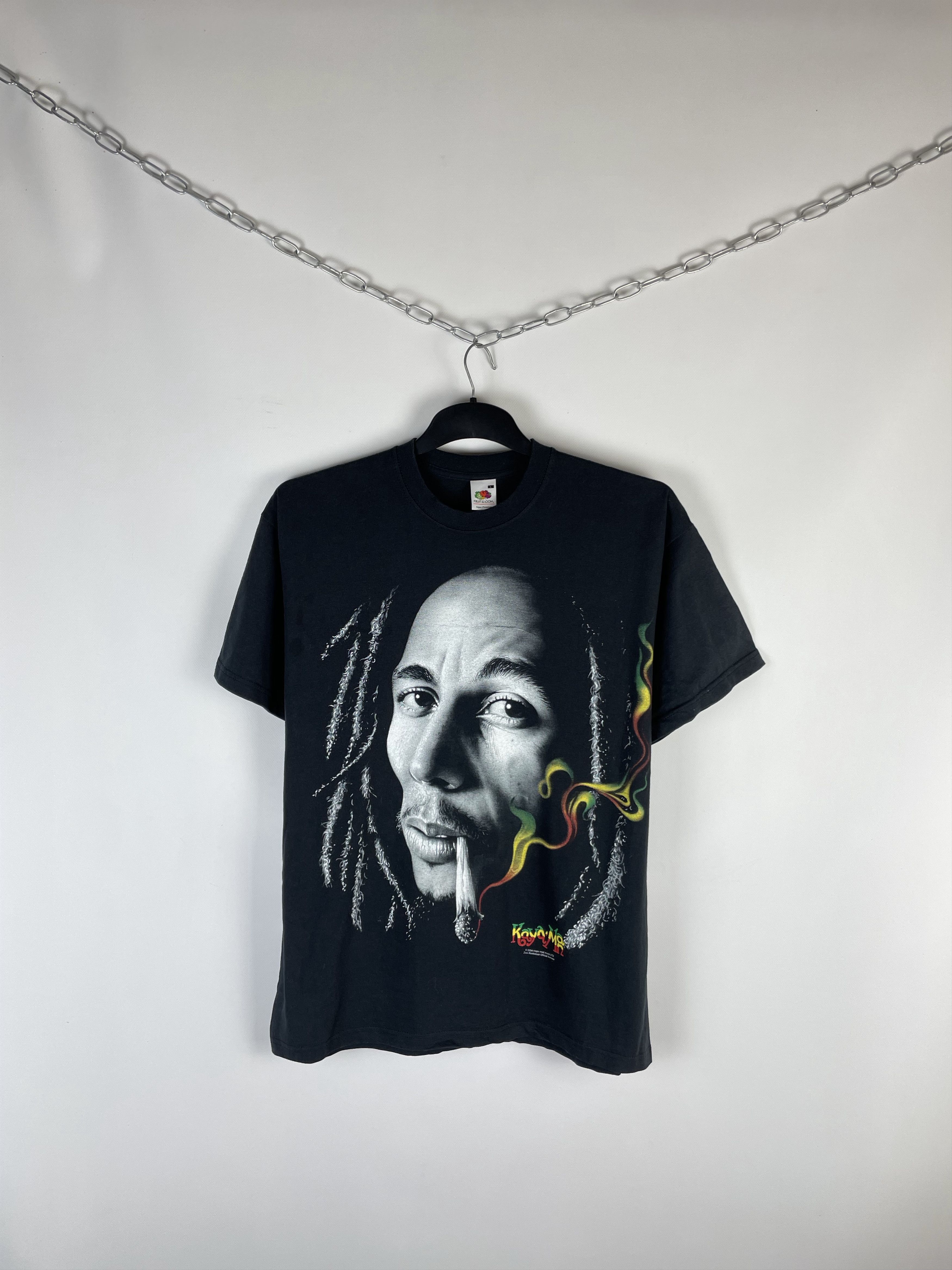 Band Tees Vintage Y2K Bob Marley Face Weed Rasta Tee Streetwear 90s Size US L / EU 52-54 / 3 - 1 Thumbnail