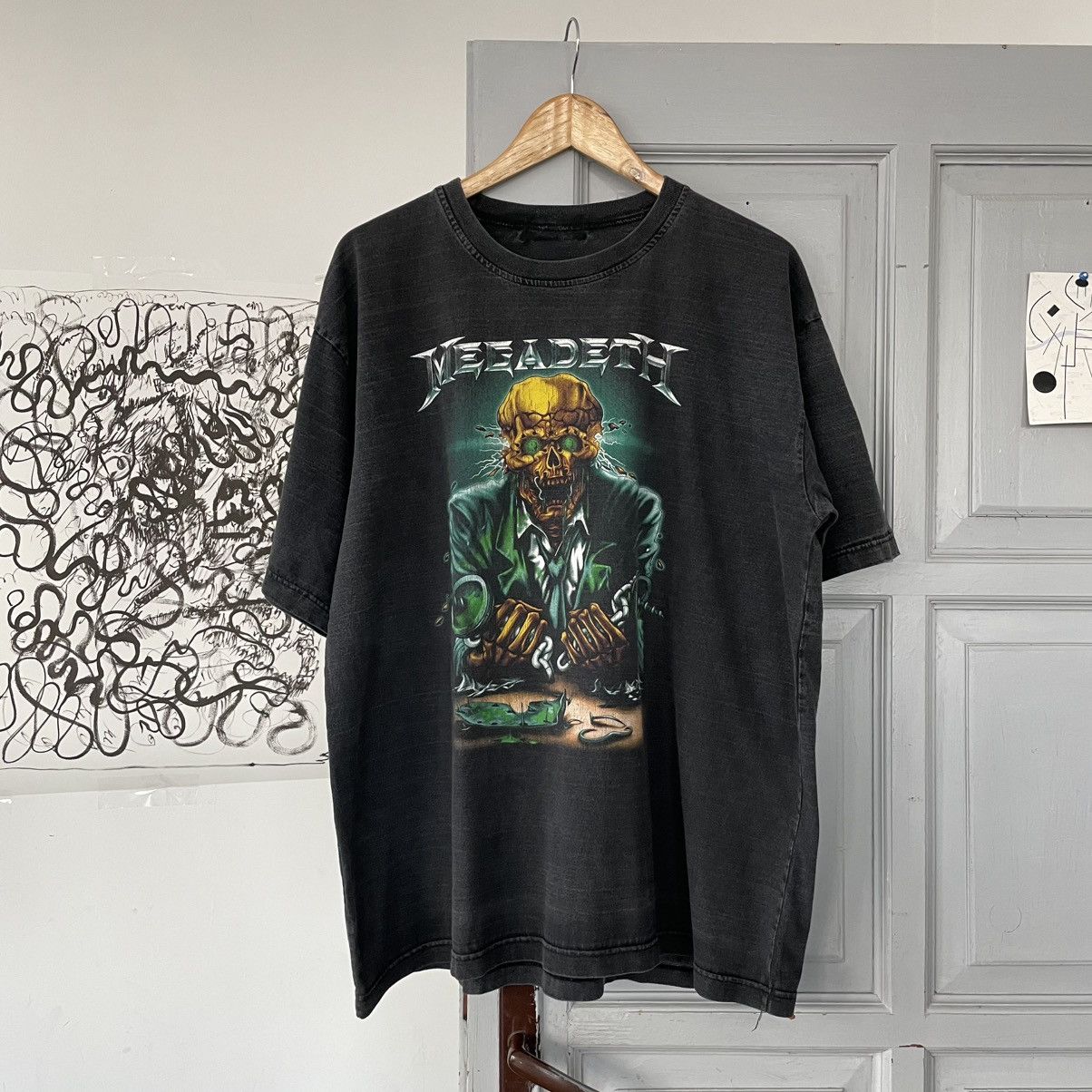 Band Tees × Megadeth × Vintage Vintage Y2K Megadeth Vic Rattleheaded Band Tee Size US XXL / EU 58 / 5 - 4 Thumbnail
